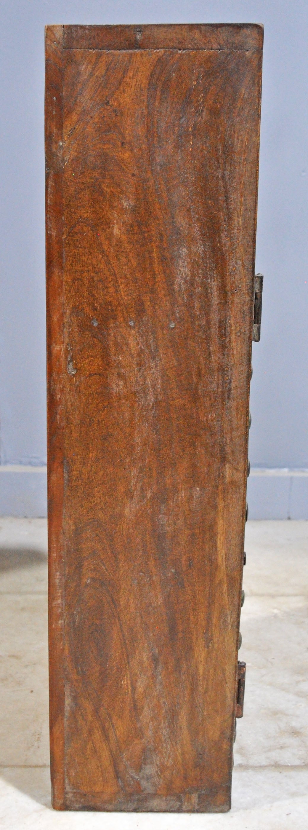 Reclaimed Wooden Wall Hanging Storage Cabinet Original Old Window Metal Fitted