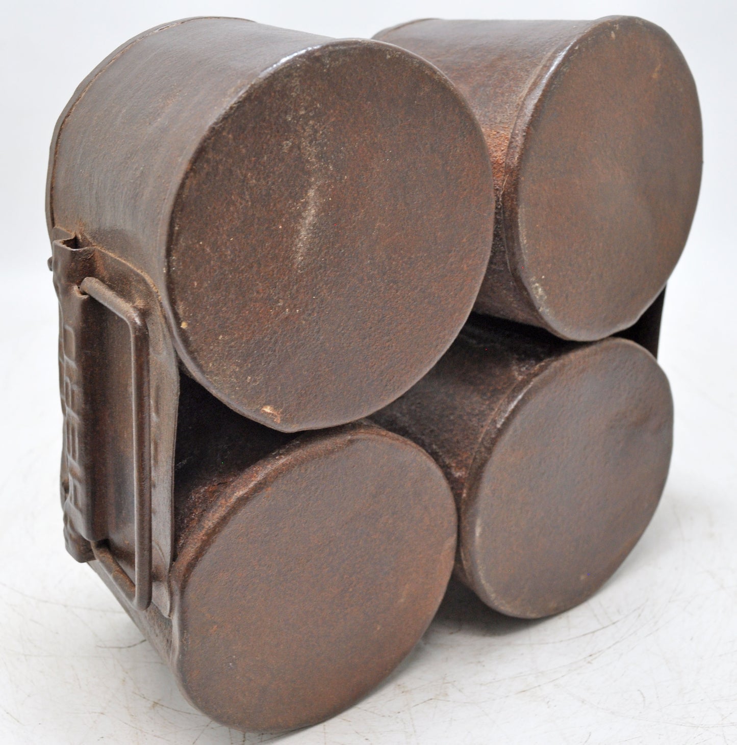 Vintage Iron Set of 4 Curry Serving Pots Original Old Hand Crafted