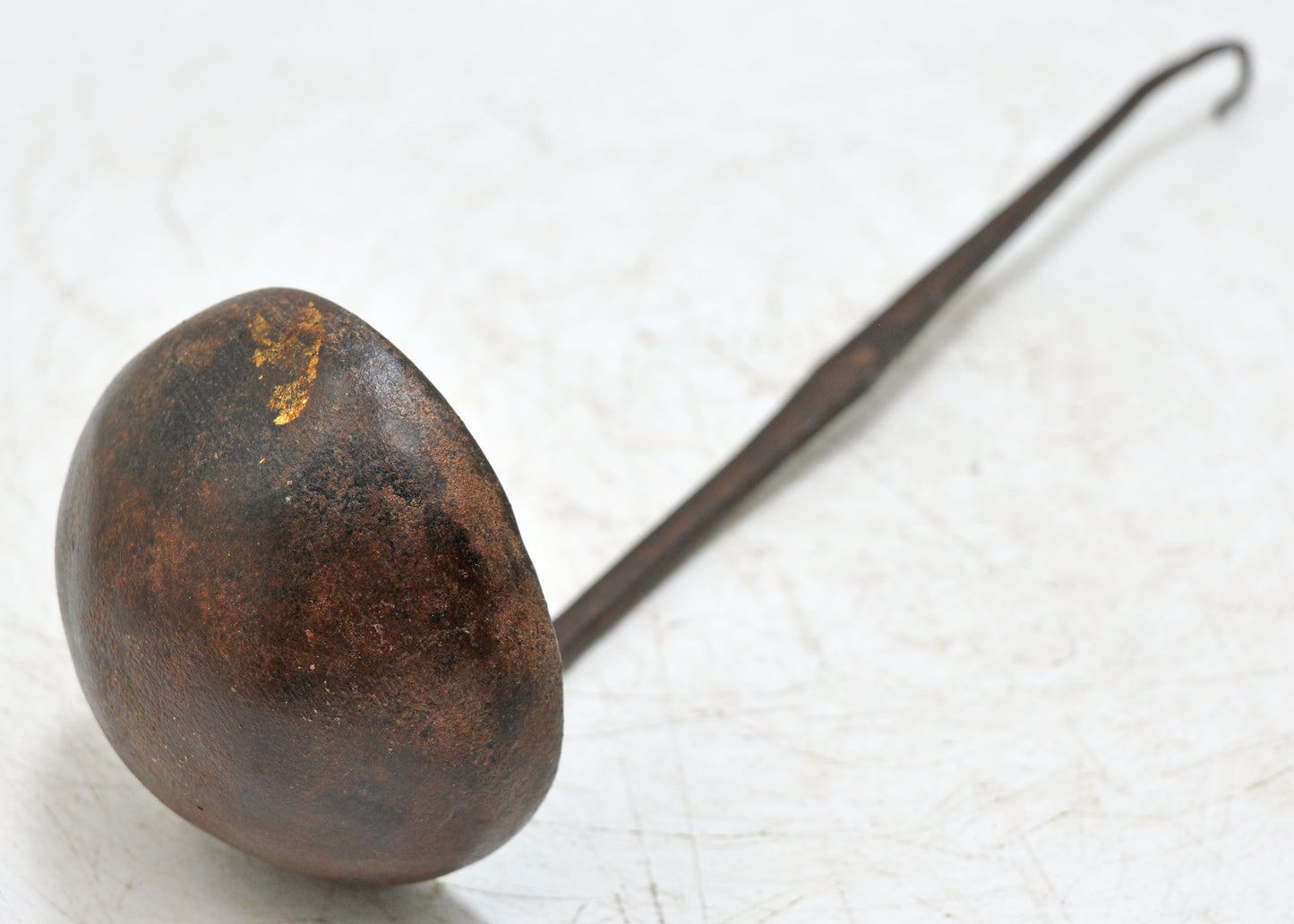 Antique Iron Long Tipri Oil Spoon Original Old Hand Crafted Engraved