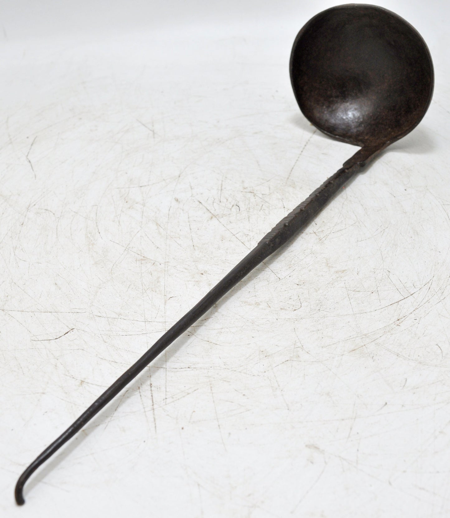 Antique Iron Long Tipri Oil Spoon Original Old Hand Crafted Engraved