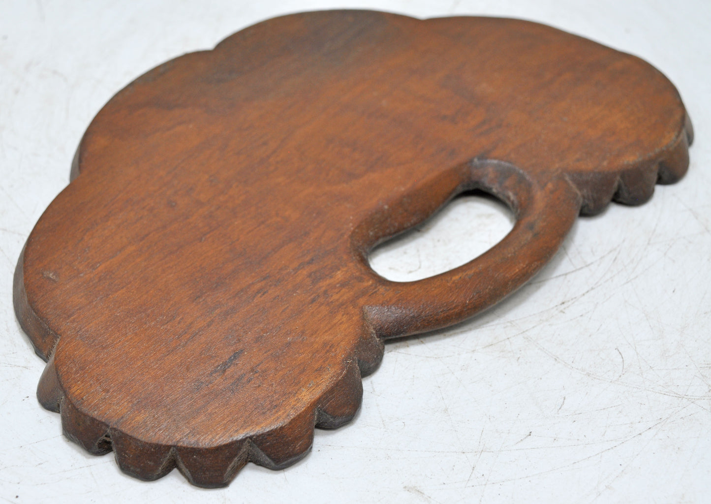 Vintage Wooden Small Serving Tray Original Old Hand Carved