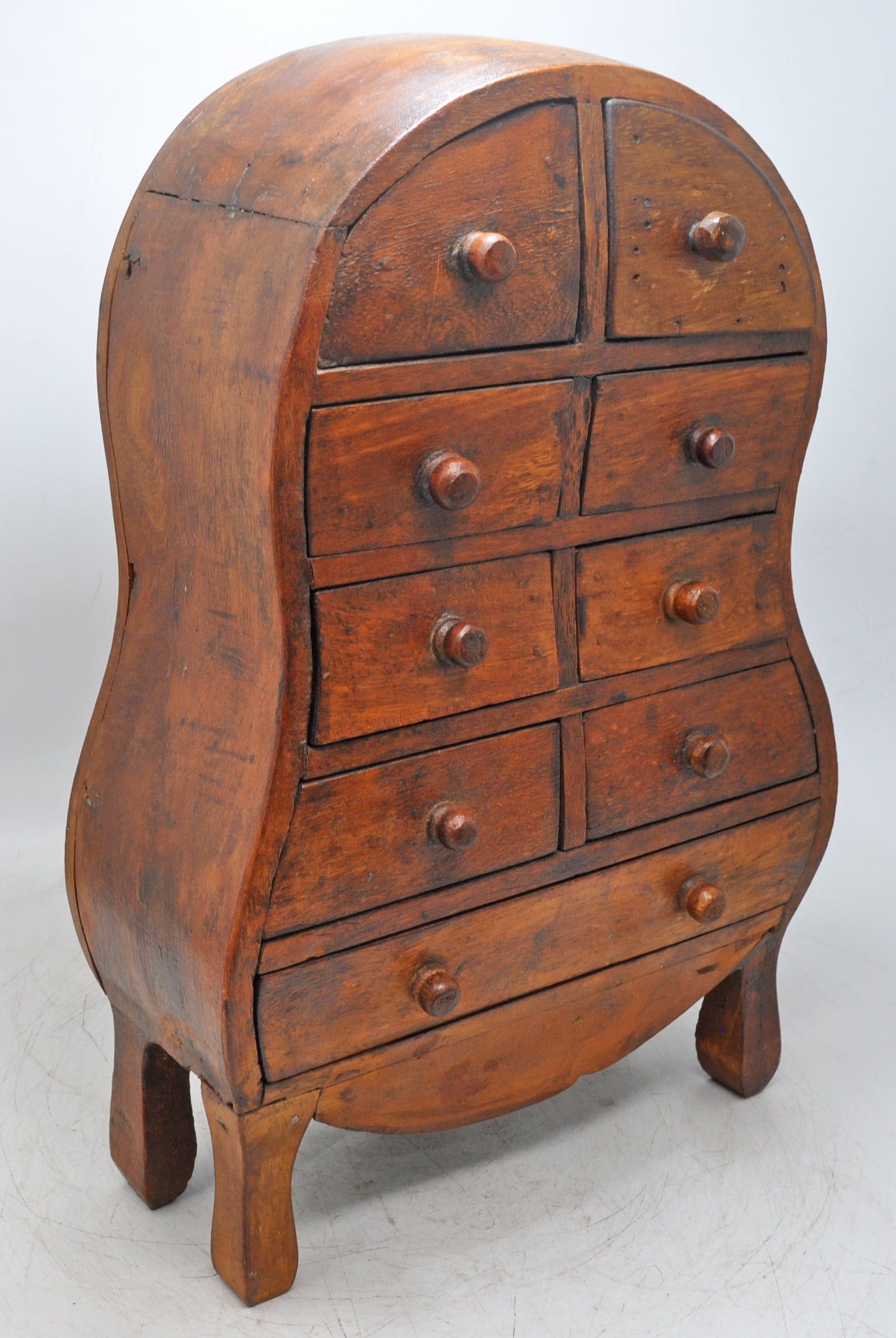 Vintage Wooden Drawers Storage Jewelery Box Orignal Old Hand Crafted