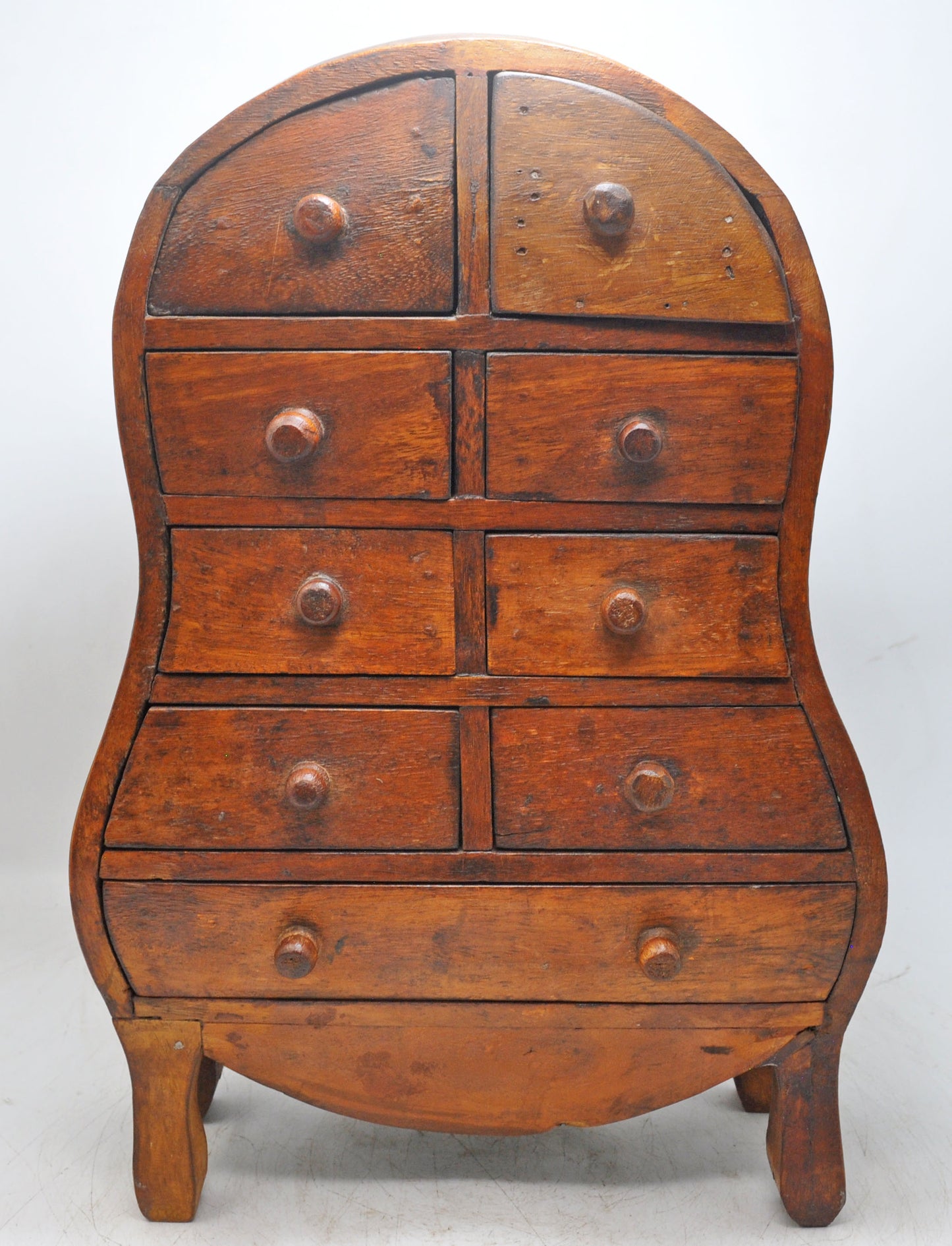 Vintage Wooden Drawers Storage Jewelery Box Orignal Old Hand Crafted