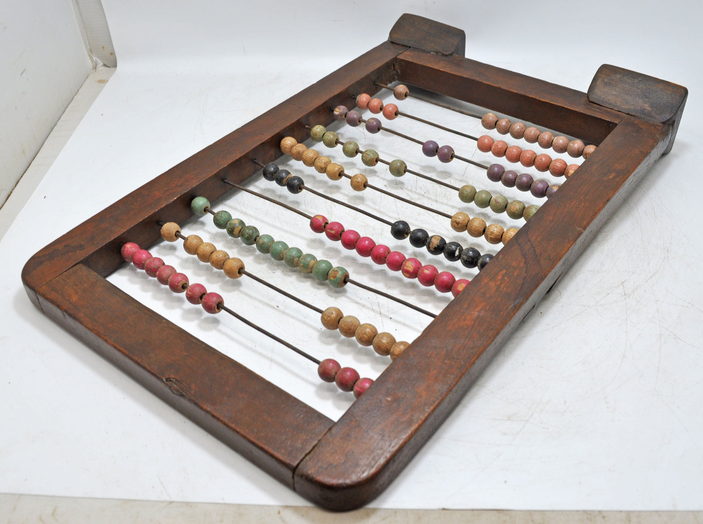 Vintage Wooden Counting Abacus Original Old Hand Crafted