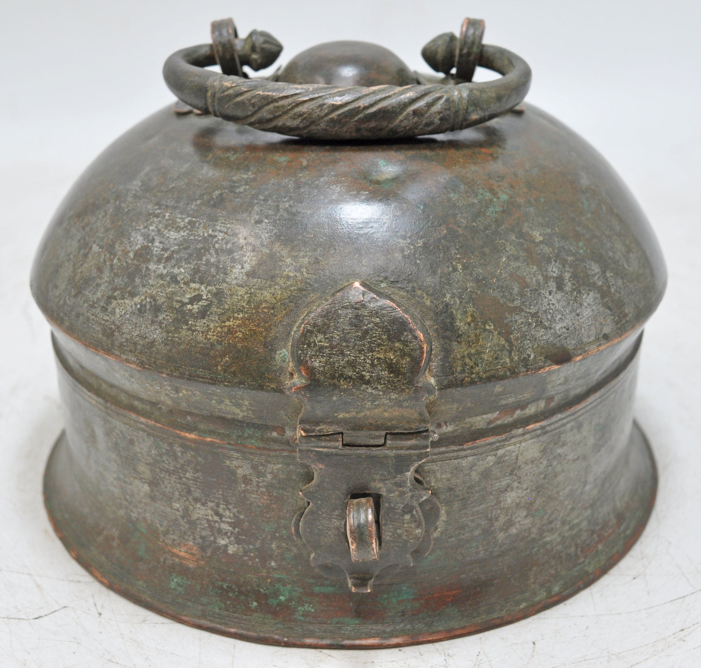 Antique Copper Round Betel Nuts Supari Box Original Old Hand Crafted