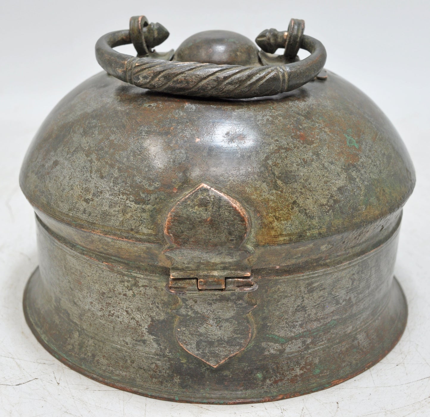 Antique Copper Round Betel Nuts Supari Box Original Old Hand Crafted