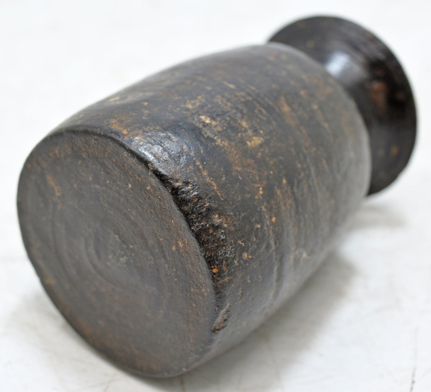 Antique Wooden Small Size Water Pot Matka Original Old Hand Carved