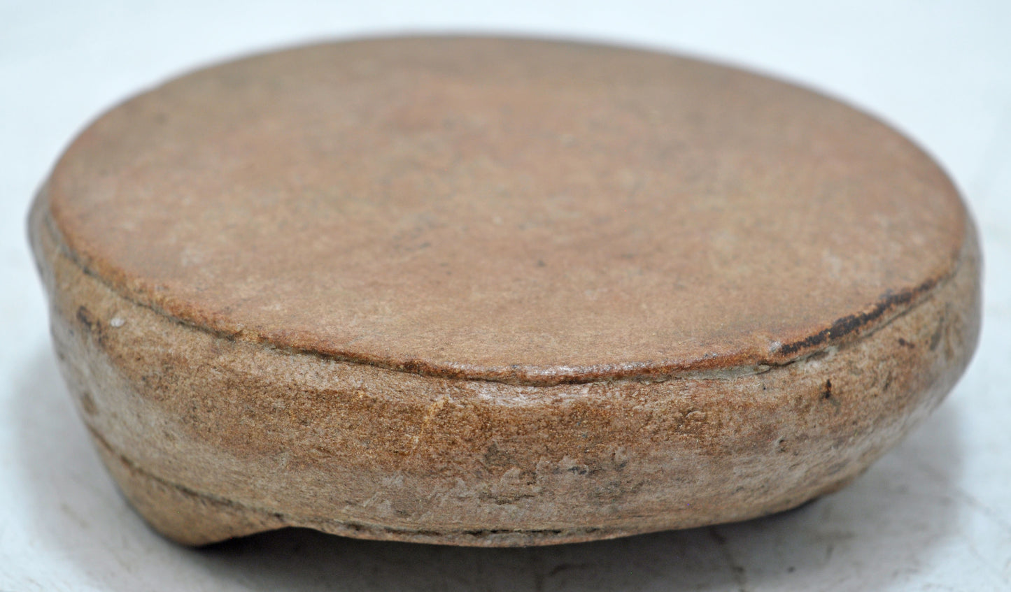 Antique Sand Stone Round Small Saffron Grinding Plate Original Old Hand Carved