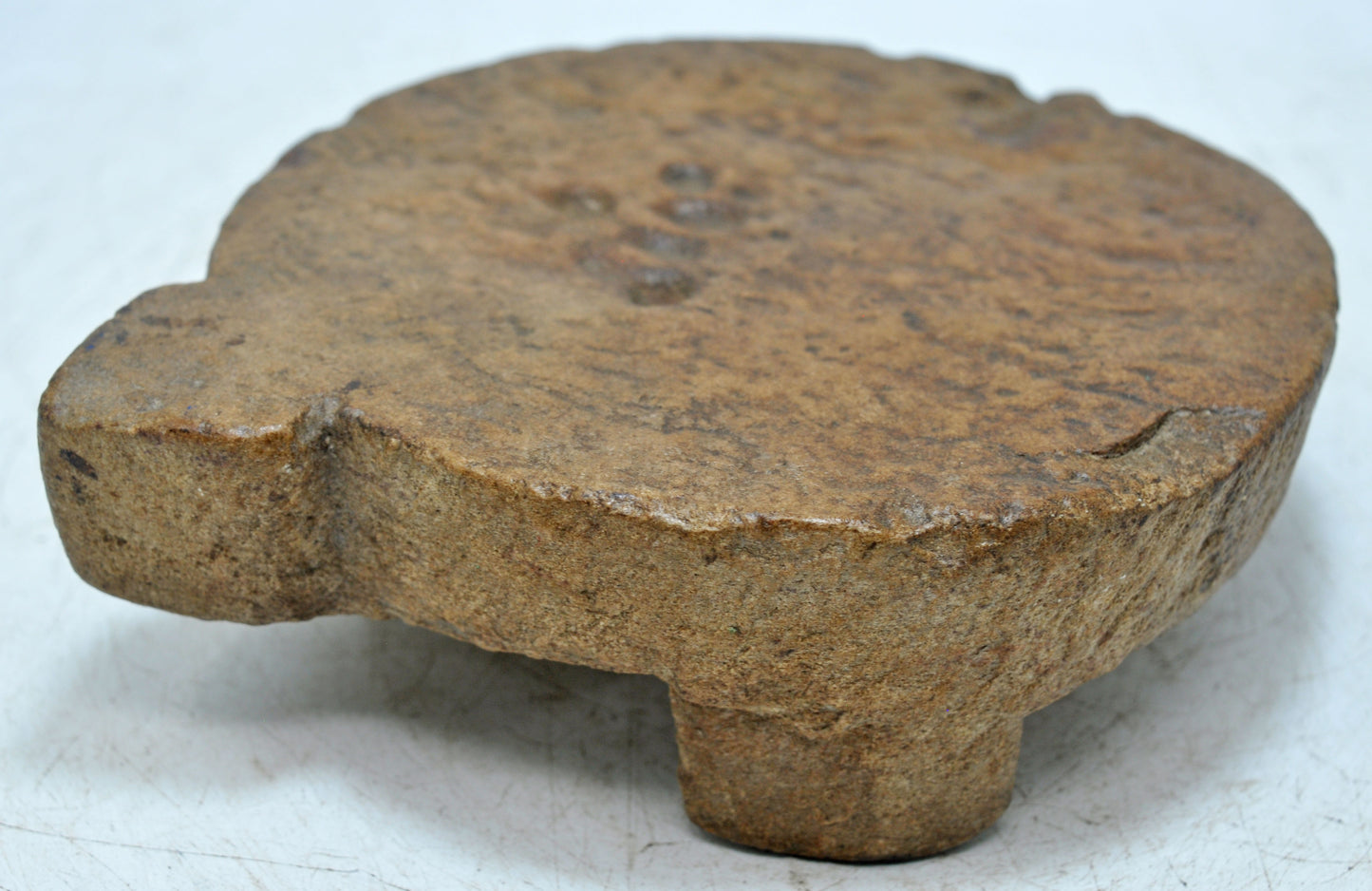Antique Sand Stone Chapati Bread Rolling Plate Original Old Hand Carved