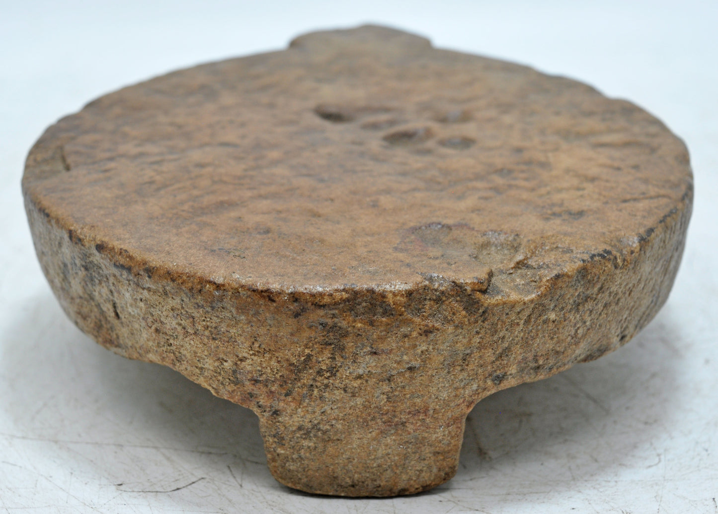 Antique Sand Stone Chapati Bread Rolling Plate Original Old Hand Carved