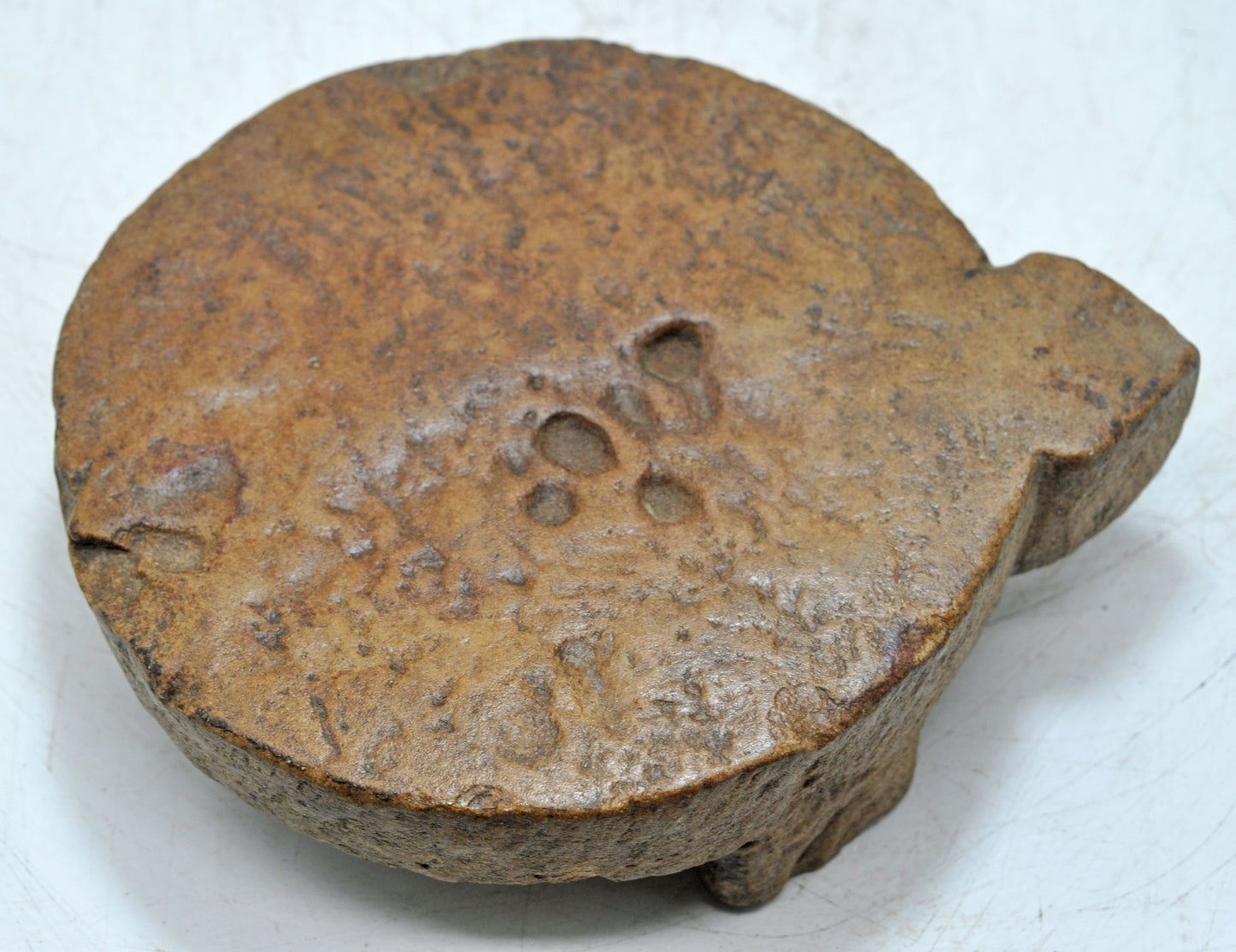 Antique Sand Stone Chapati Bread Rolling Plate Original Old Hand Carved