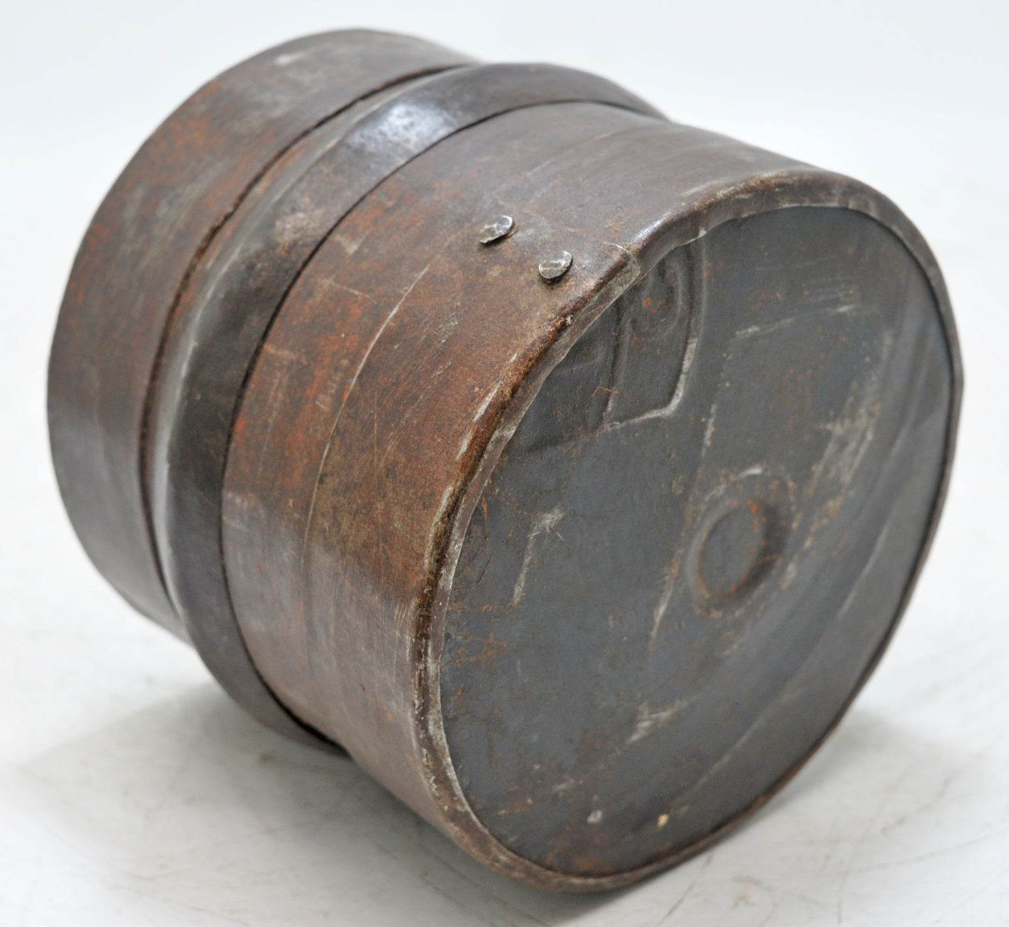 Antique Iron Round Grain Measurement Paili Pot Original Old Hand Crafted