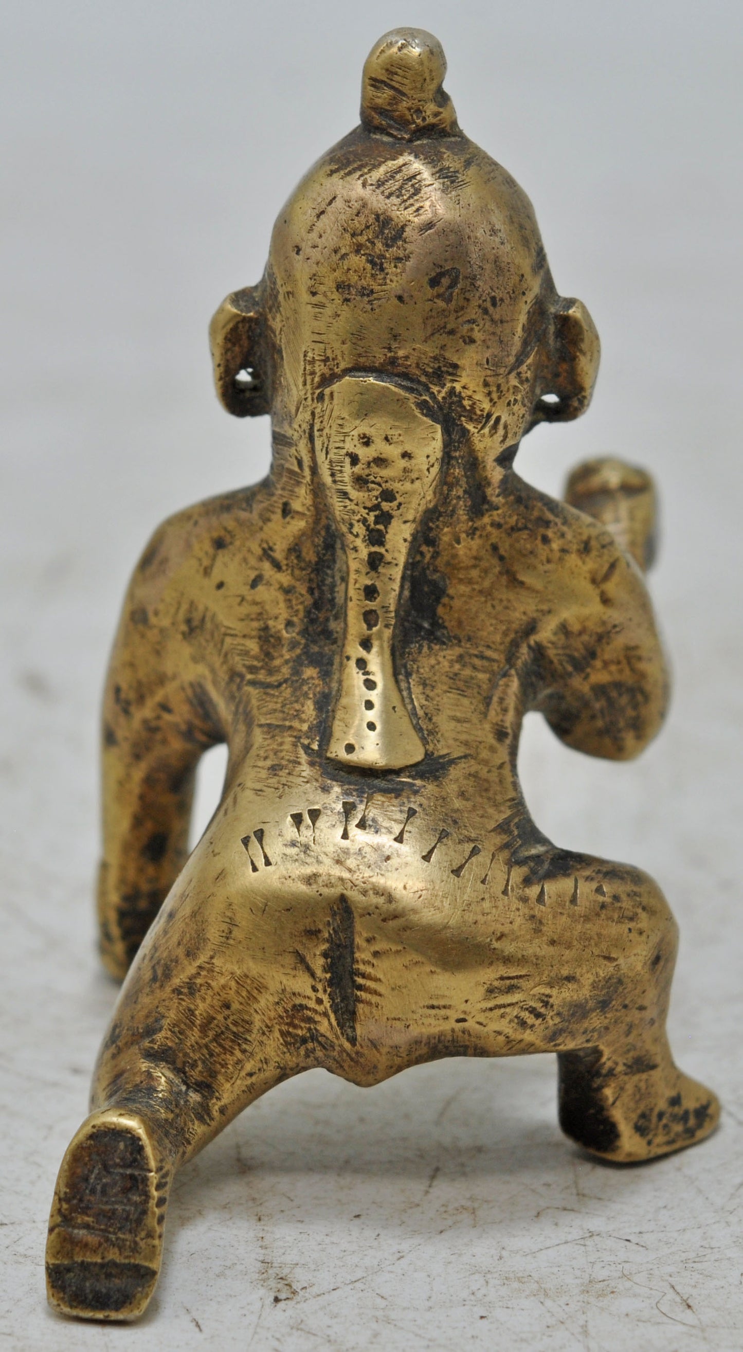 Antique Brass Baby God Krishna Idol Figurine Original Old Hand Crafted Engraved