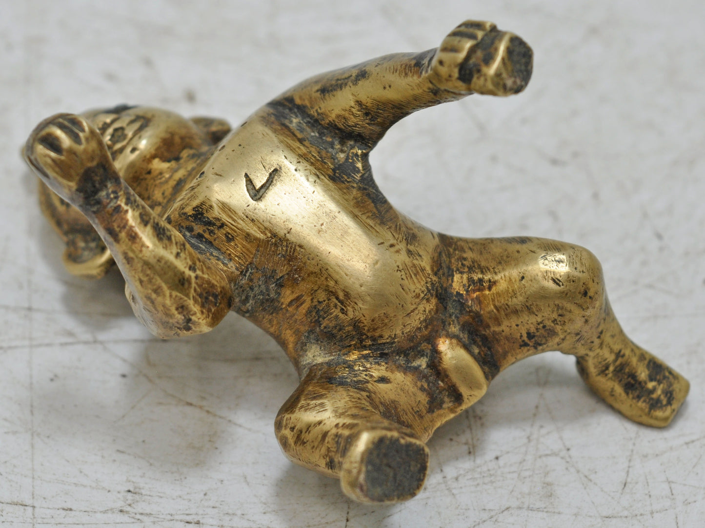 Antique Brass Baby God Krishna Idol Figurine Original Old Hand Crafted Engraved