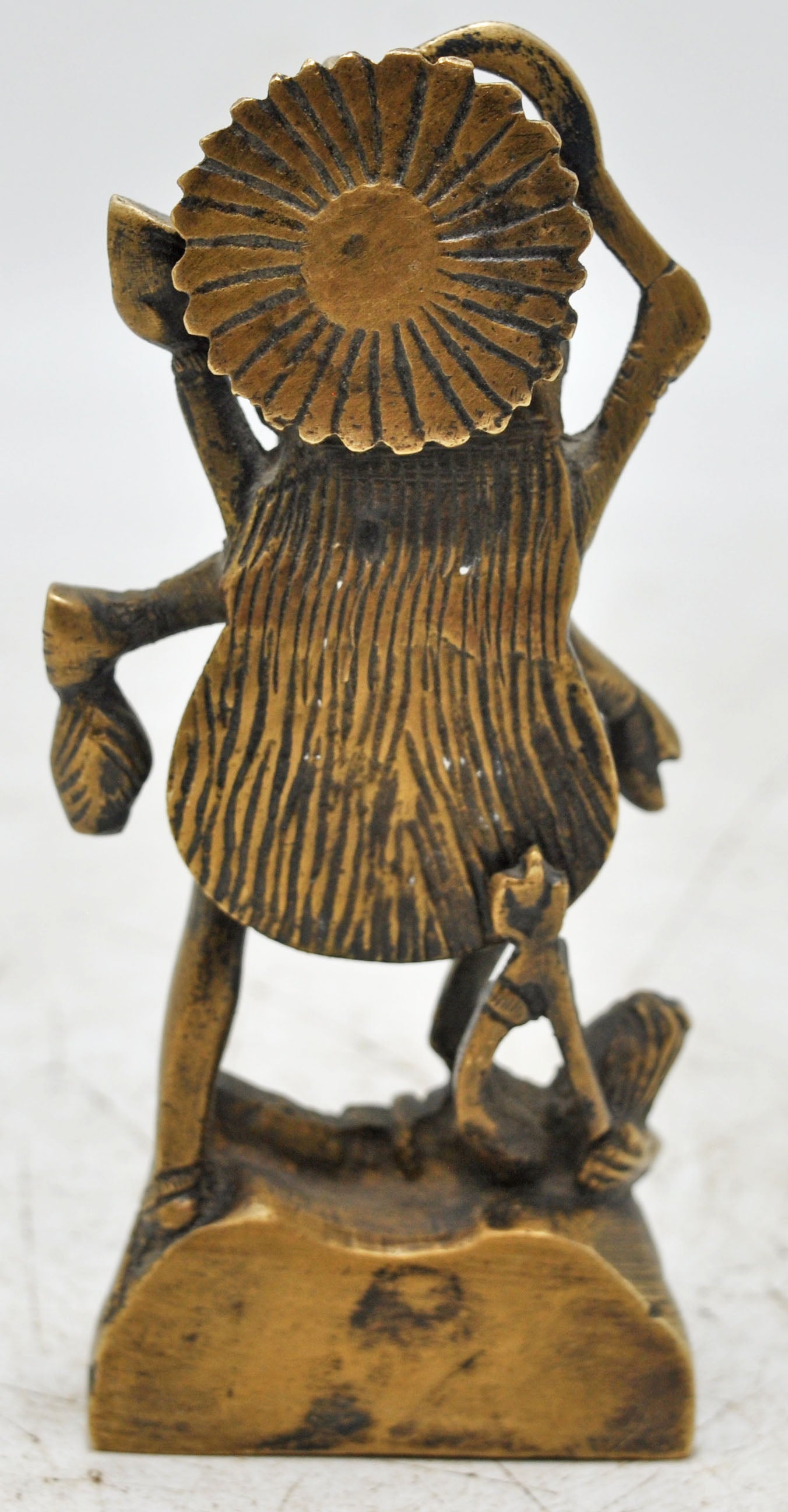 Antique Brass Goddess Kali Idol Figurine Original Old Hand Crafted Engraved