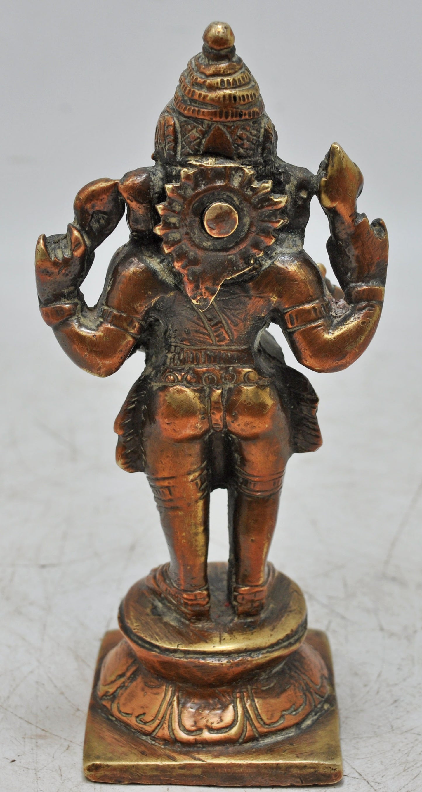 Antique Brass God Ganesha Idol Figurine Original Old Hand Crafted Engraved
