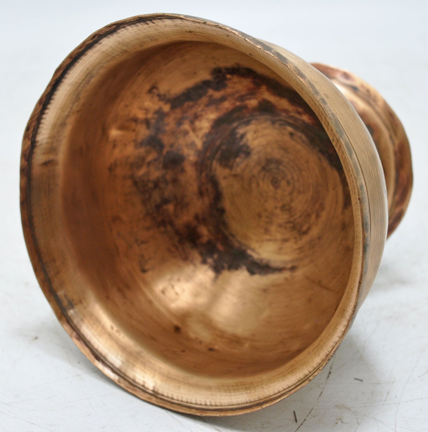 Antique Copper Round Holy Water Ritual Bowl Original Old Hand Crafted