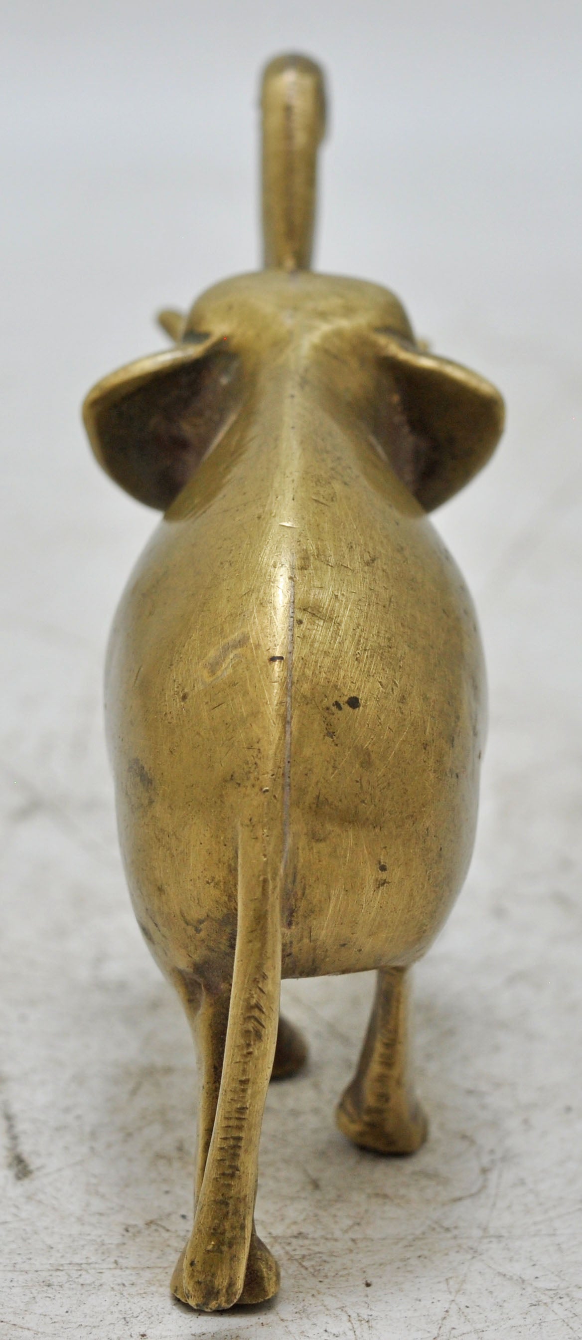 Antique Brass Elephant Figurine Original Old Hand Crafted