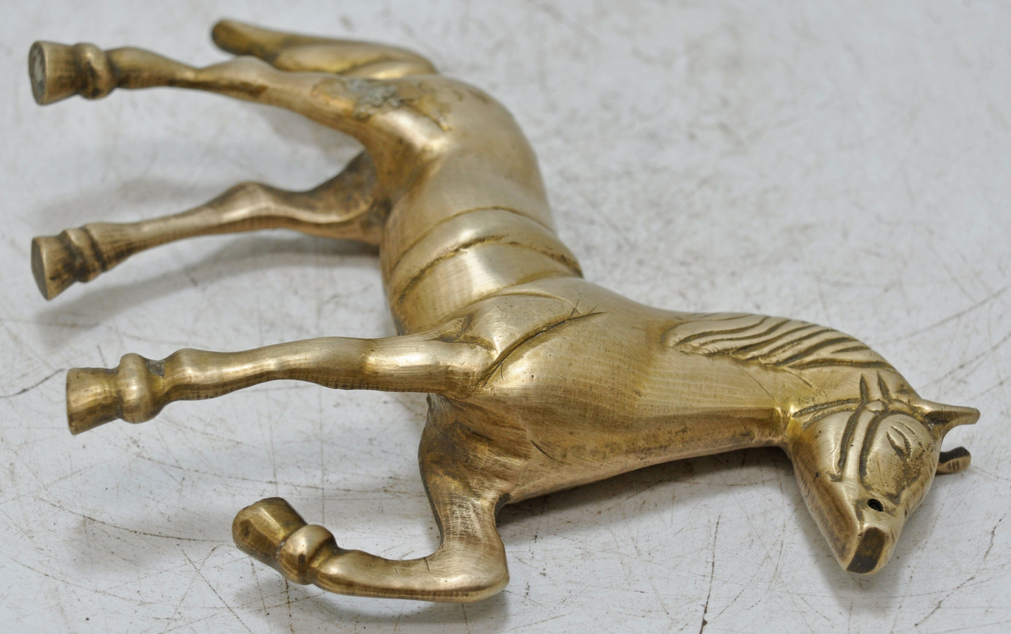 Antique Brass Horse Figurine Original Old Hand Crafted