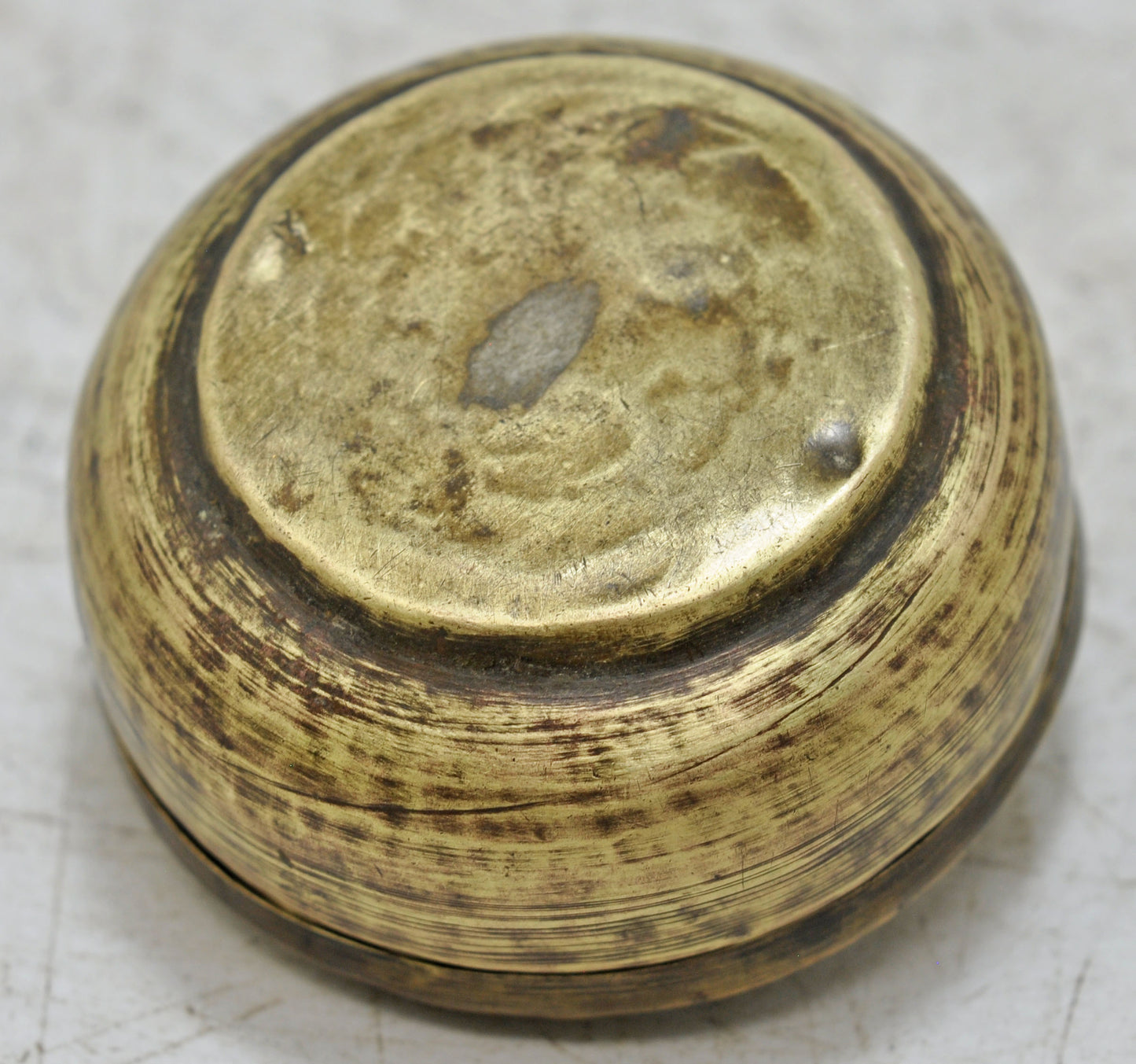 Antique Brass Round Betel Nuts Supari Box Original Old Hand Crafted