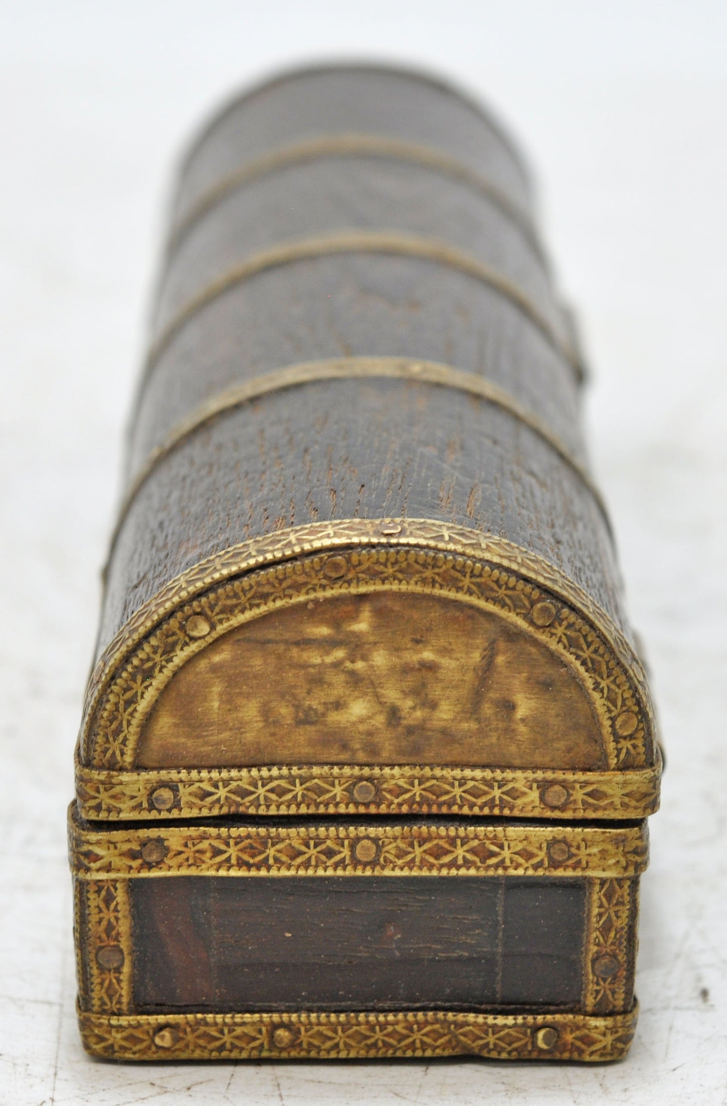 Vintage Brass Small Pencil Box Original Old Hand Crafted Brass Fitted