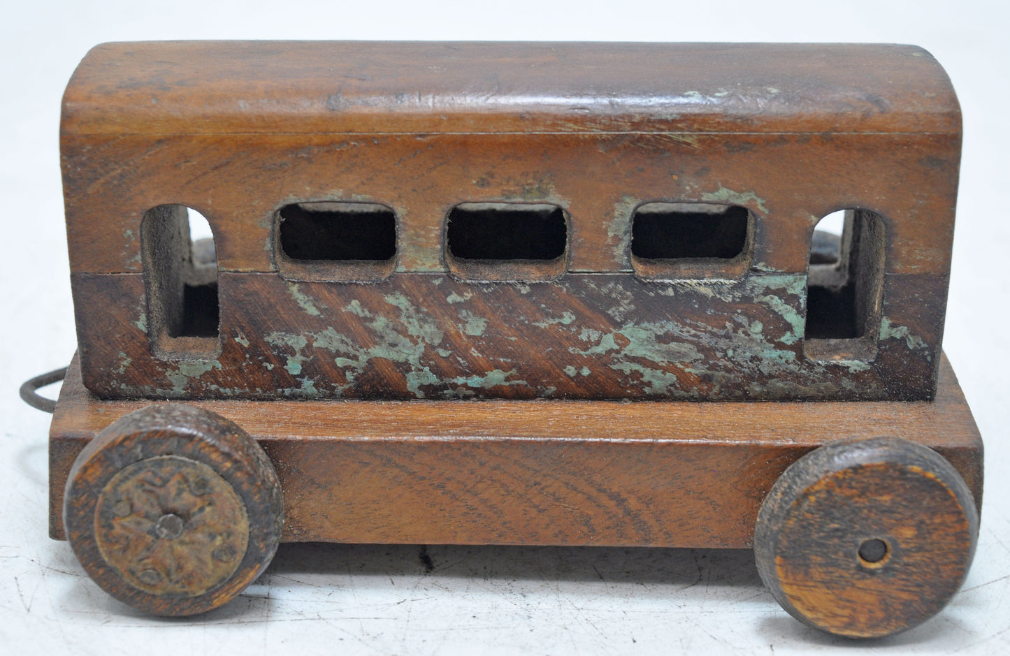 Vintage Wooden Train Bogey Model Figurine Original Old Hand Crafted