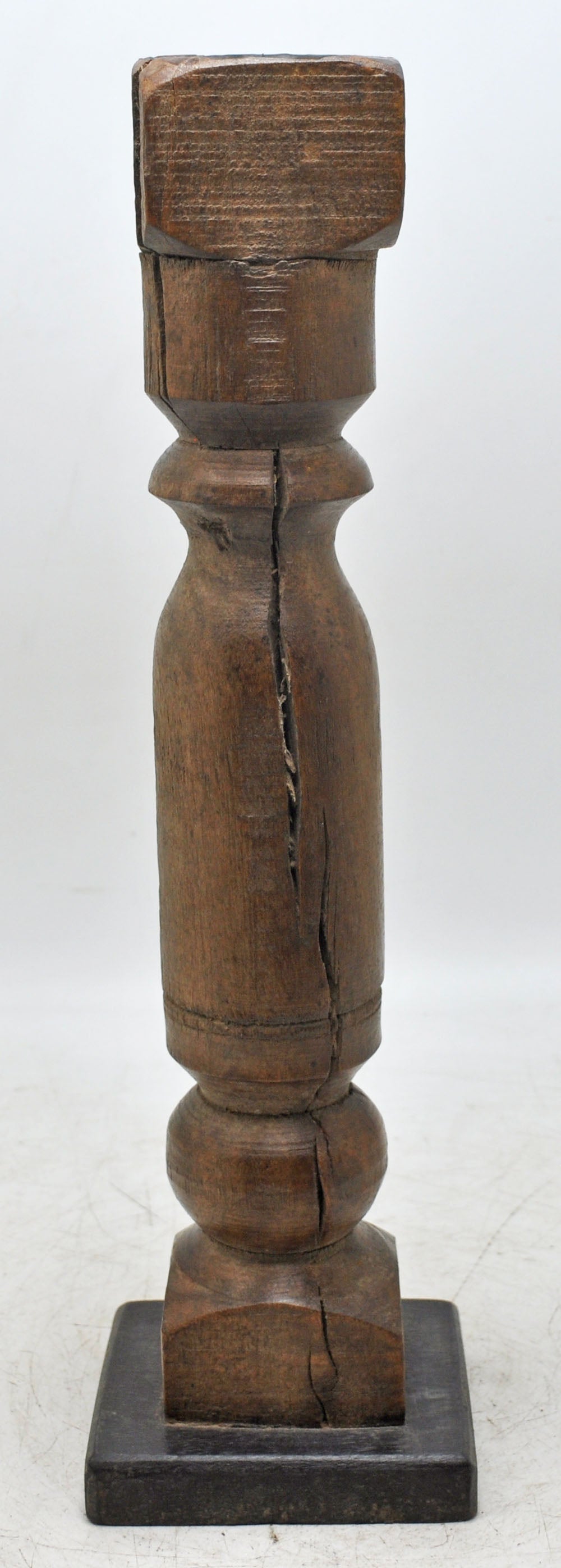 Antique Wooden Paga Leg Candle Holder Original Old Hand Carved