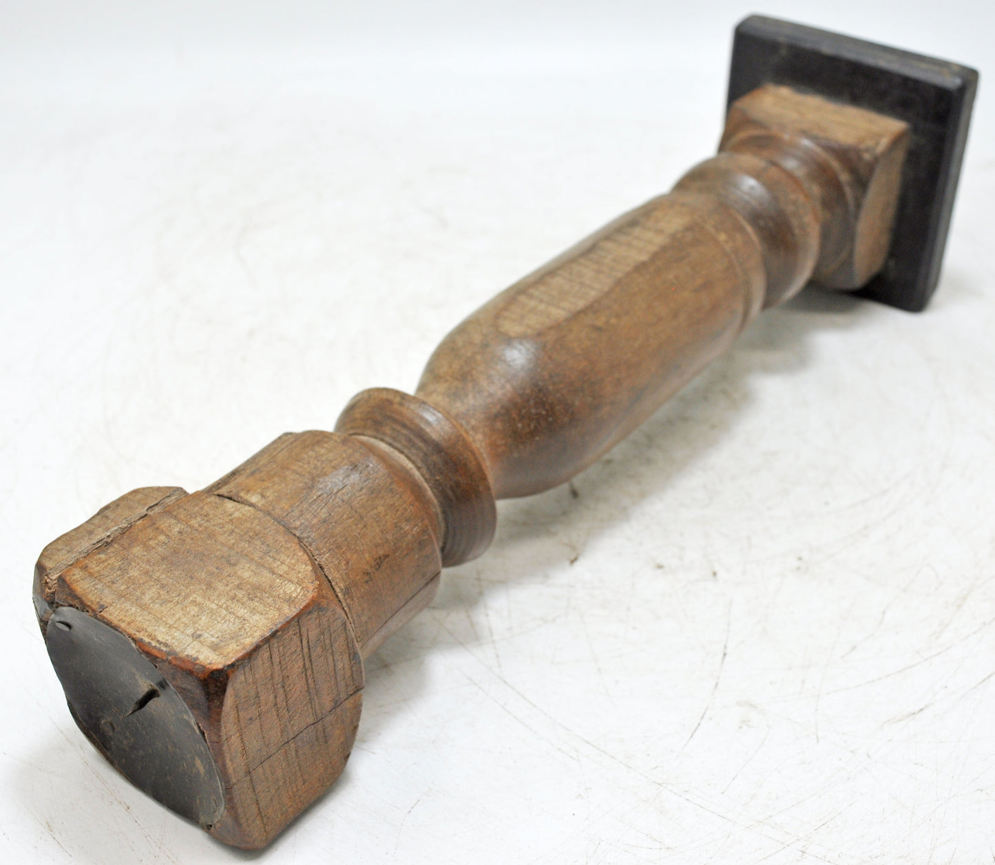 Antique Wooden Paga Leg Candle Holder Original Old Hand Carved