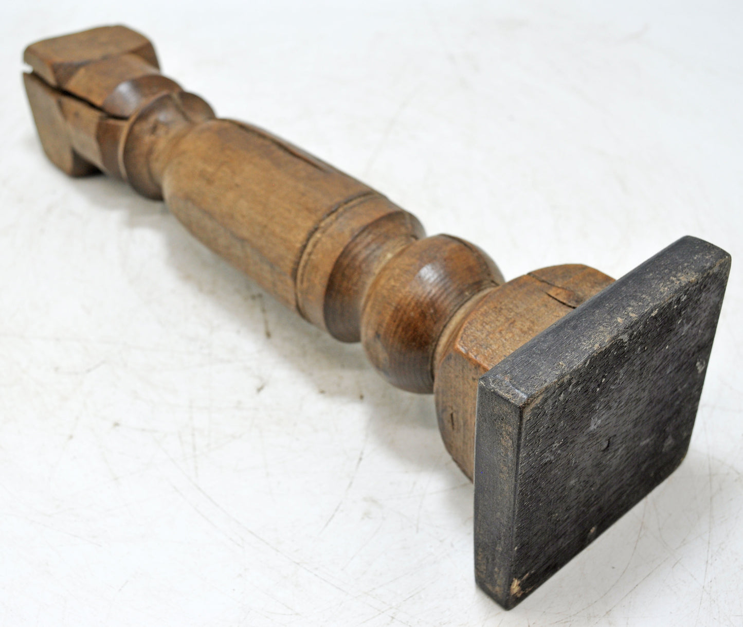 Antique Wooden Paga Leg Candle Holder Original Old Hand Carved