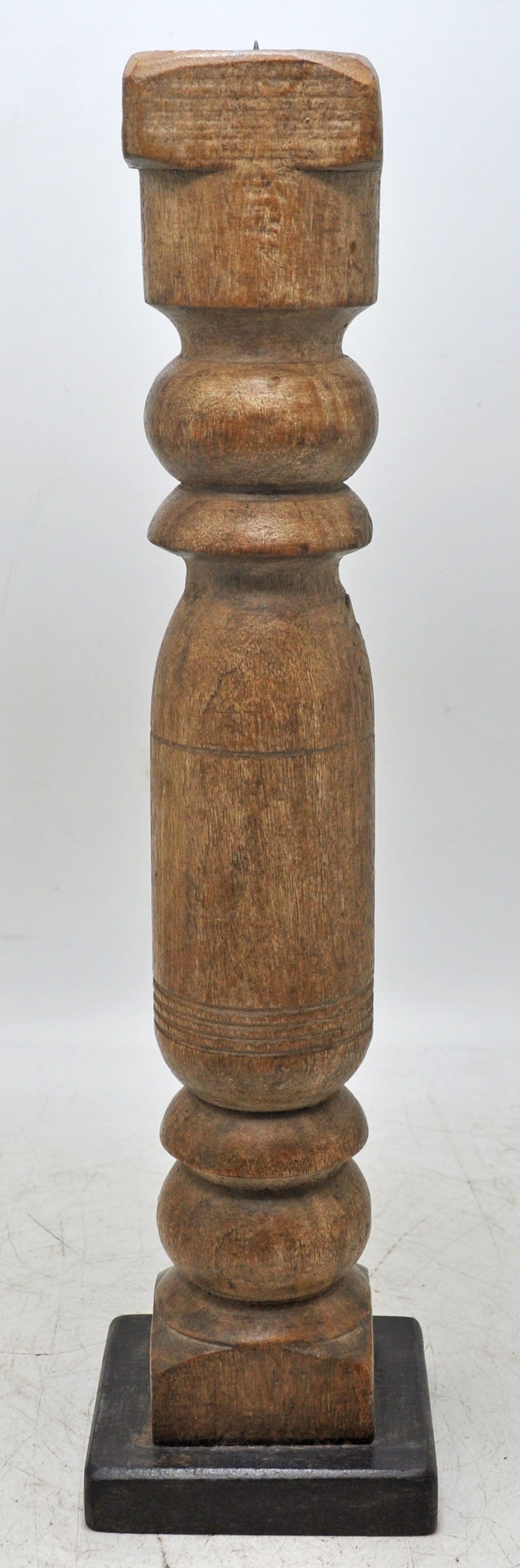 Antique Wooden Paga Leg Candle Holder Original Old Hand Carved