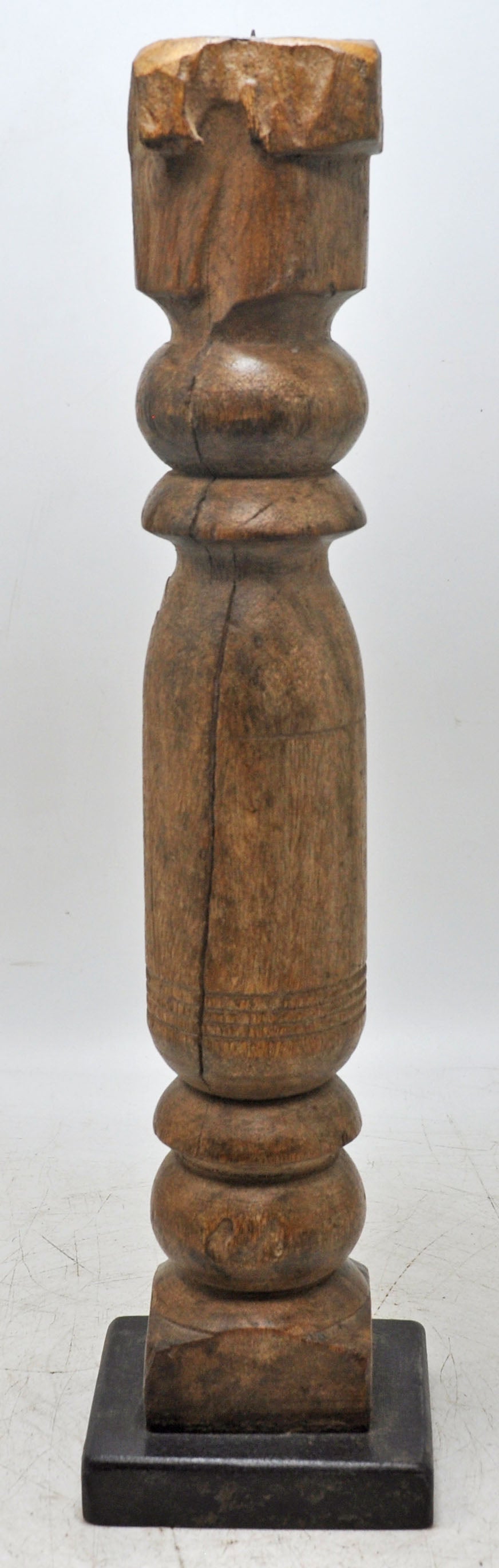 Antique Wooden Paga Leg Candle Holder Original Old Hand Carved