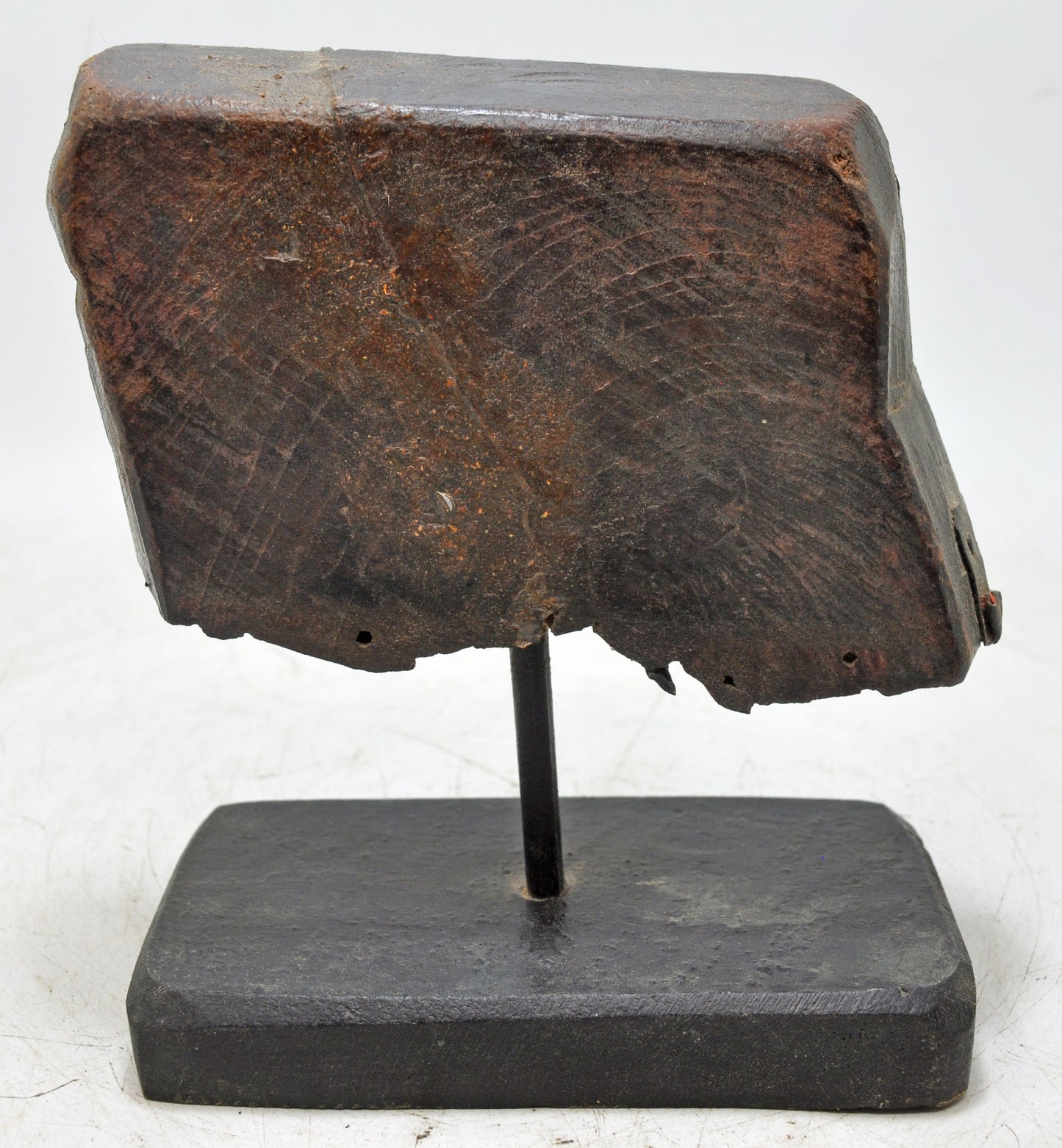 Antique Wooden Textile Printing Block on Stand Original Old Hand Carved