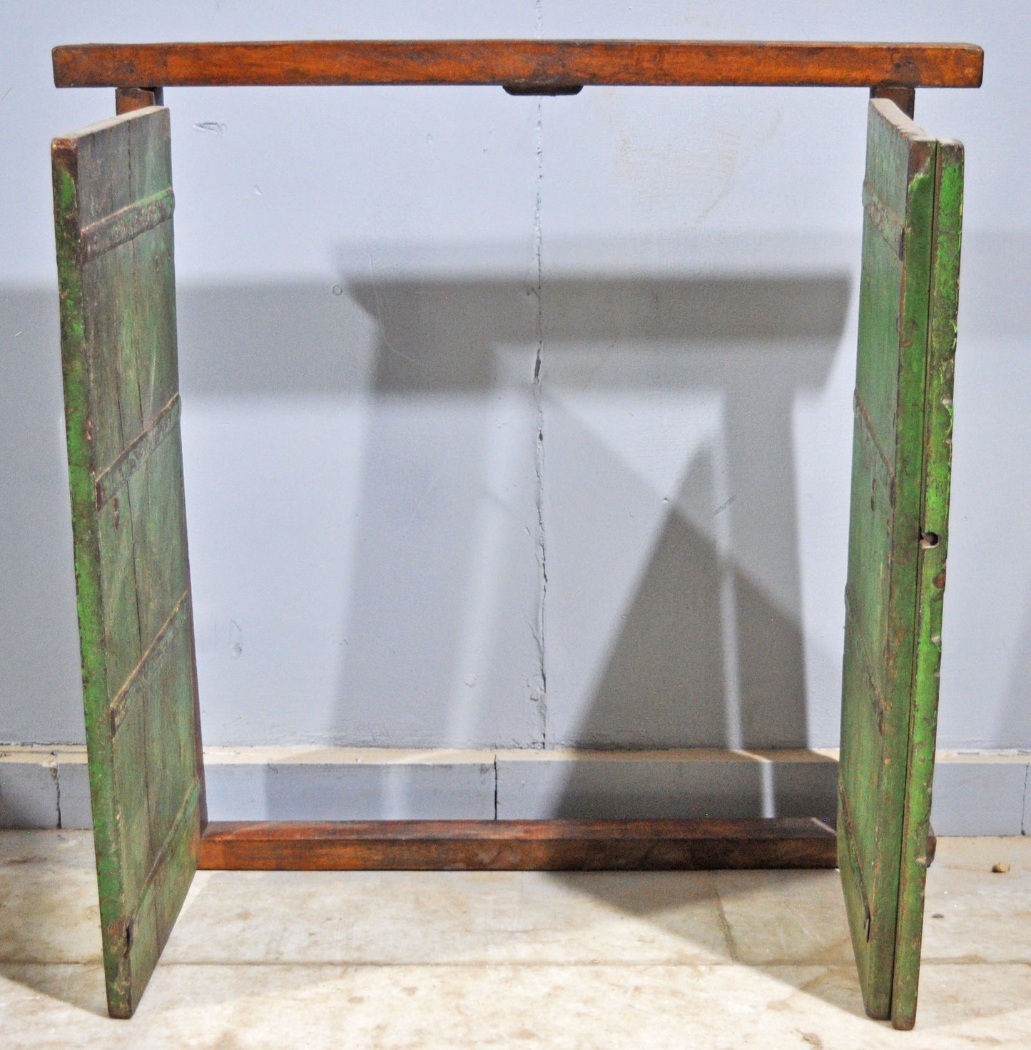 Antique Wooden Large Wall Décor Window Panel With Frame Original Old