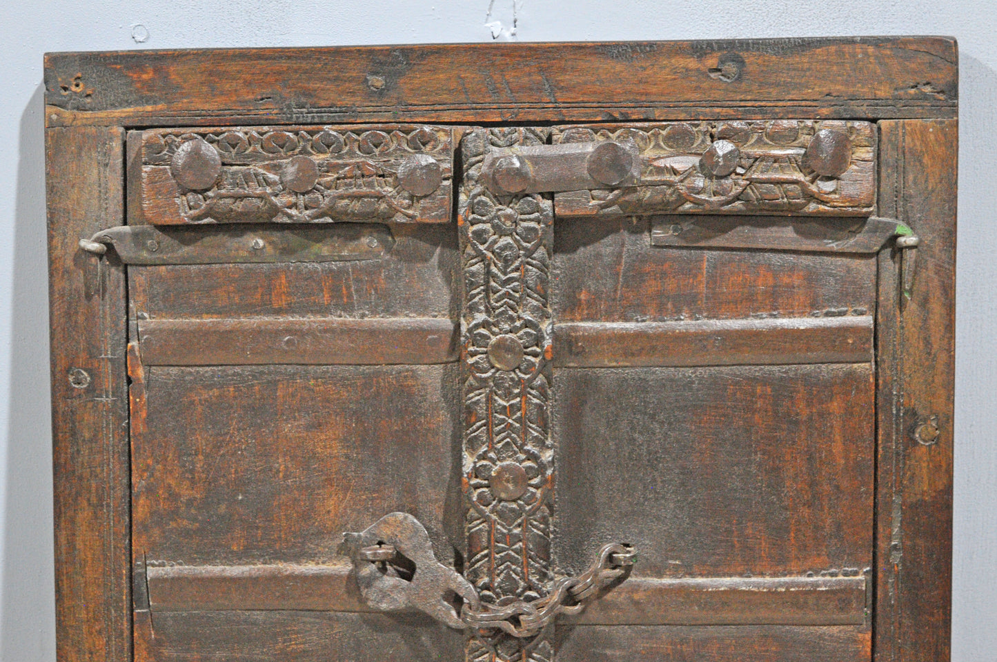 Antique Wooden Large Wall Décor Window Panel With Frame Original Old