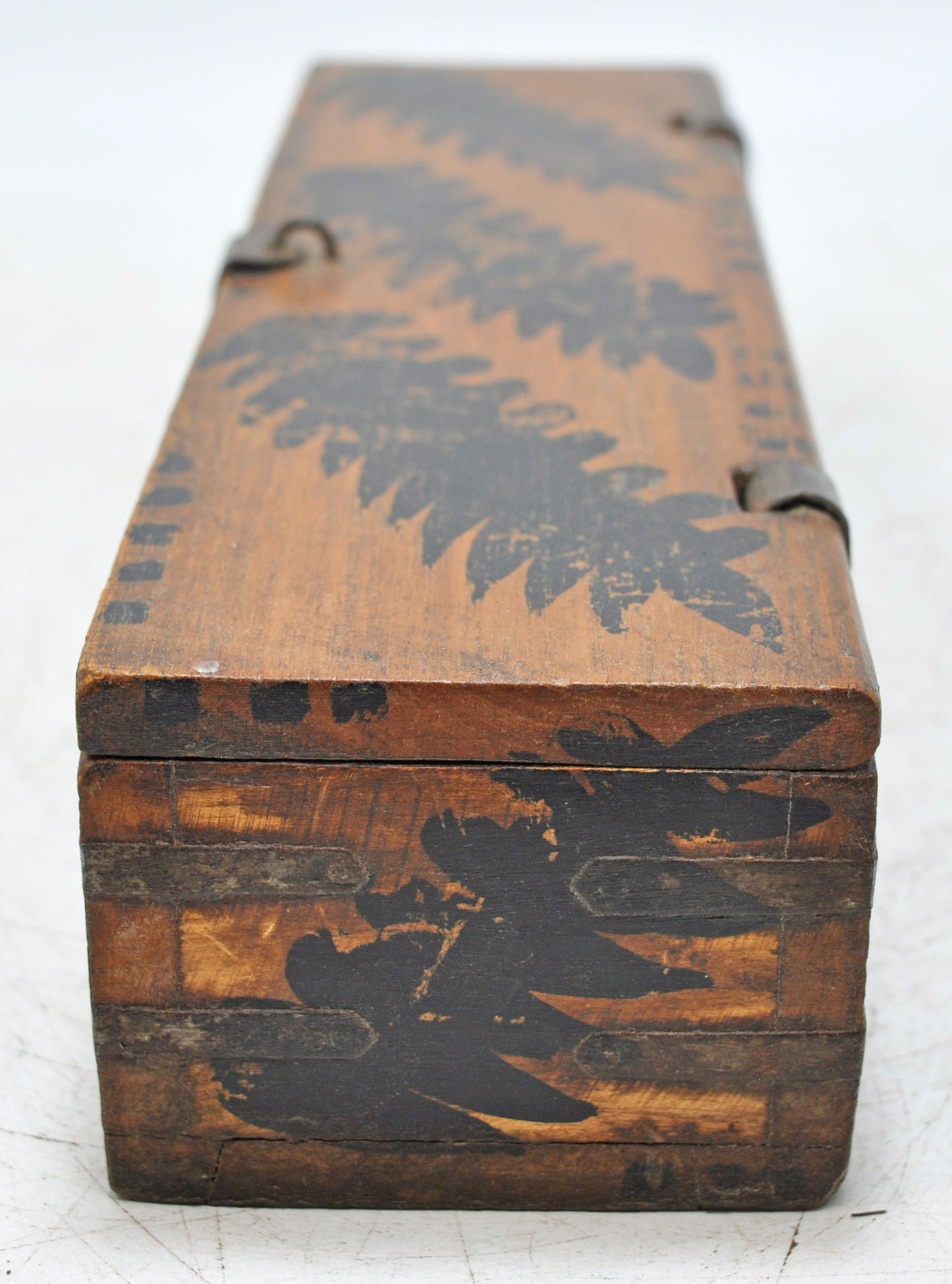 Vintage Wooden Pencil Stationary Box Original Old Hand Crafted