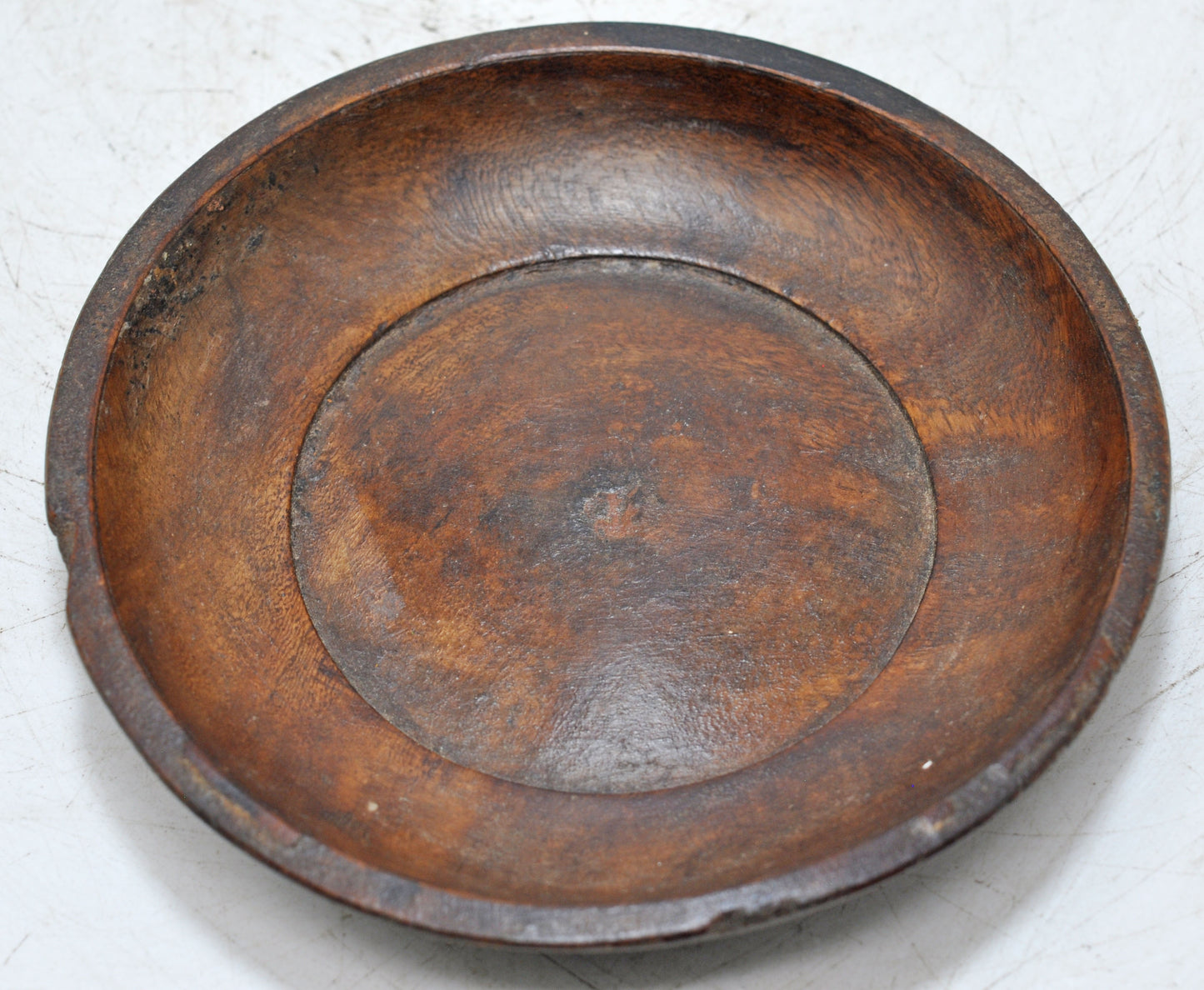 Antique Wooden Round Kitchenware Bowl Original old Hand Carved
