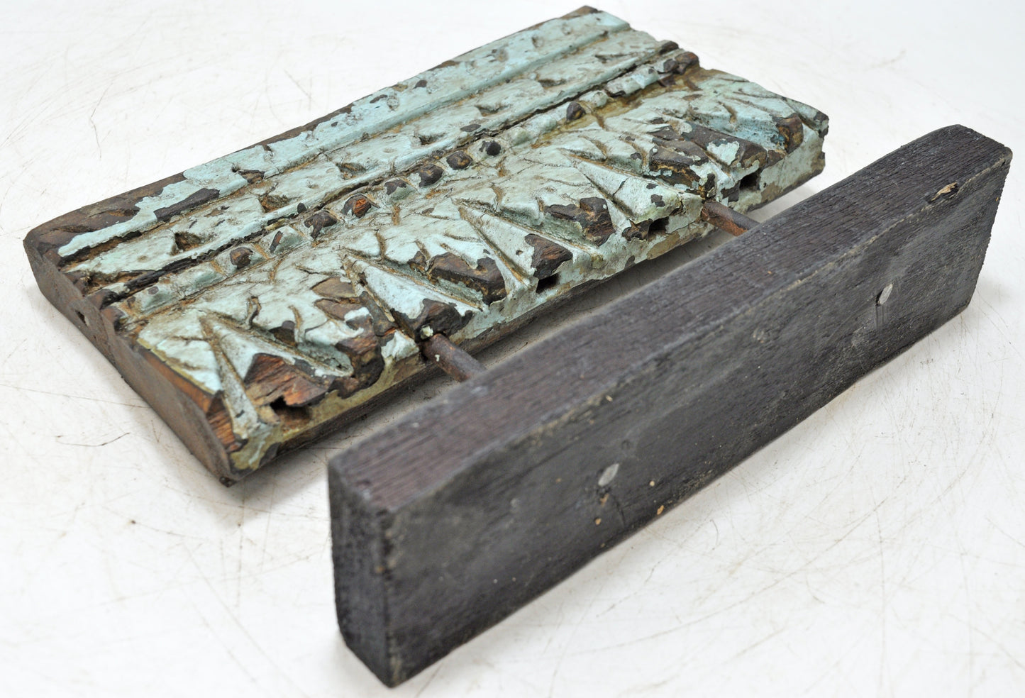 Antique Wooden Floral Carving Panel Plaque Original Old Hand Carved
