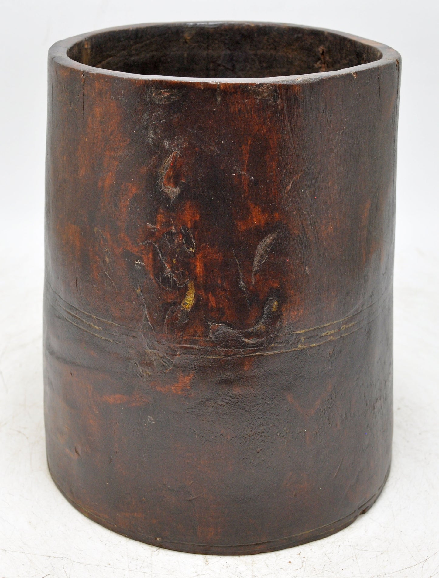 Antique Wooden Grain Measurement Pailii Pot Original Old Hand Crafted