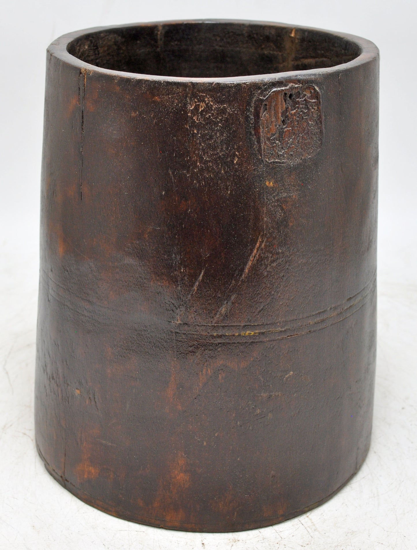 Antique Wooden Grain Measurement Pailii Pot Original Old Hand Crafted