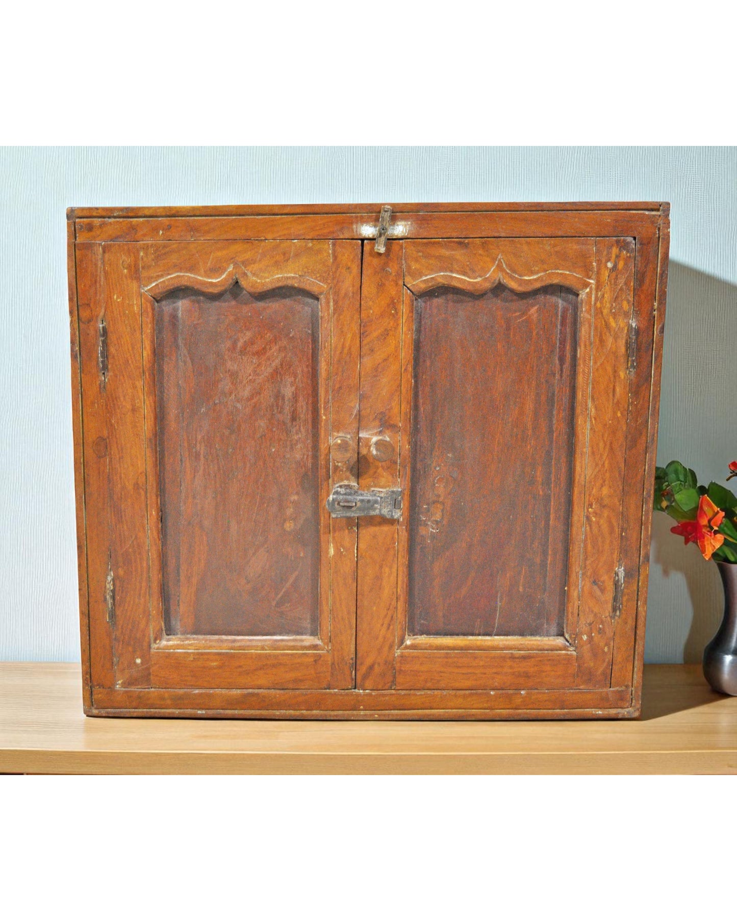 Antique Wooden Wall Décor Window Panel Original Old Hand Crafted
