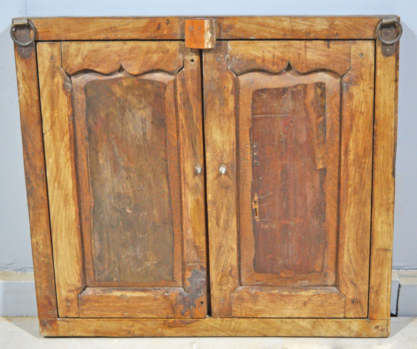 Antique Wooden Wall Décor Window Panel Original Old Hand Crafted