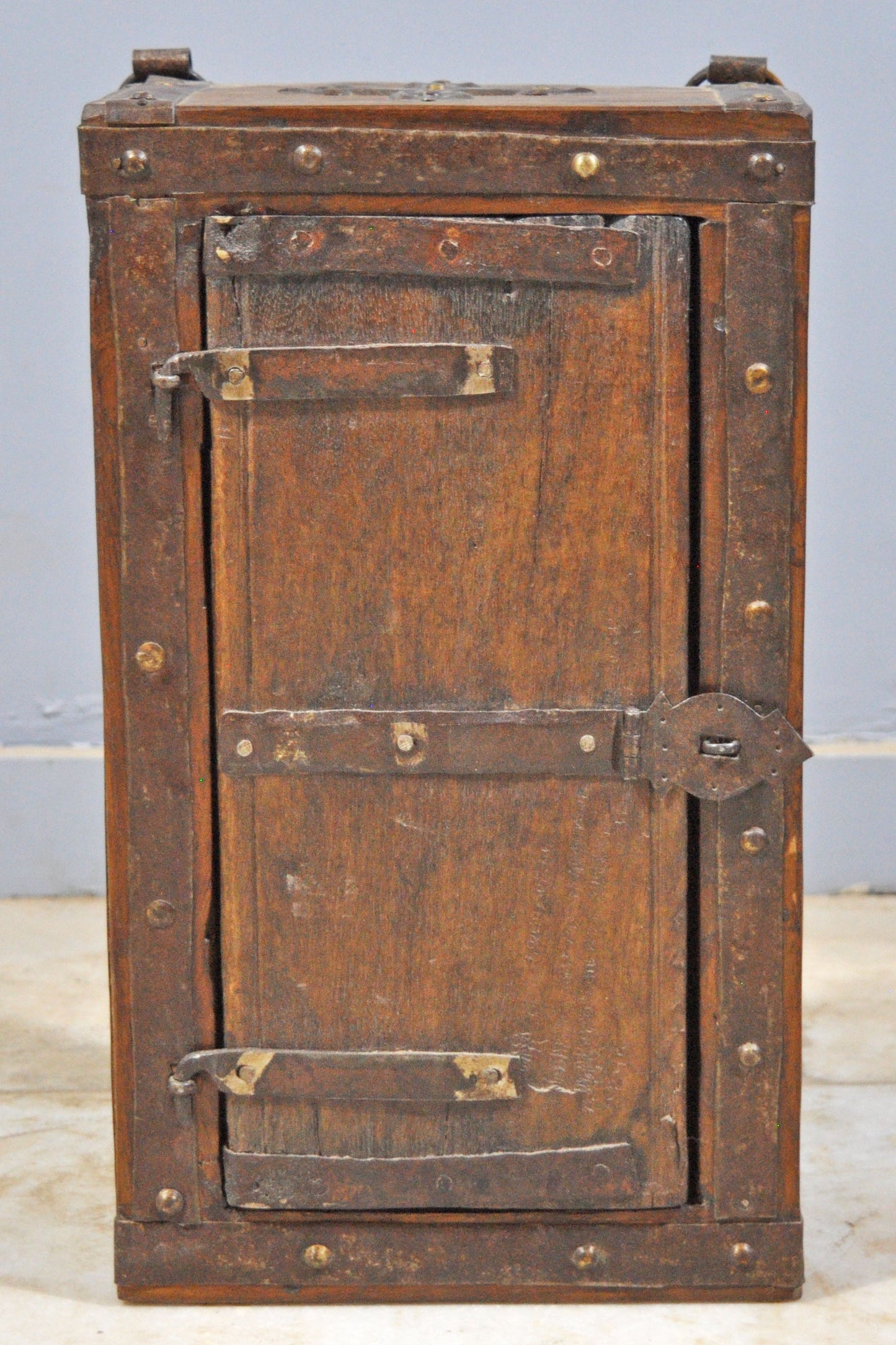 Antique Wooden Wall Hanging Small Cabinet Original Old Hand Crafted