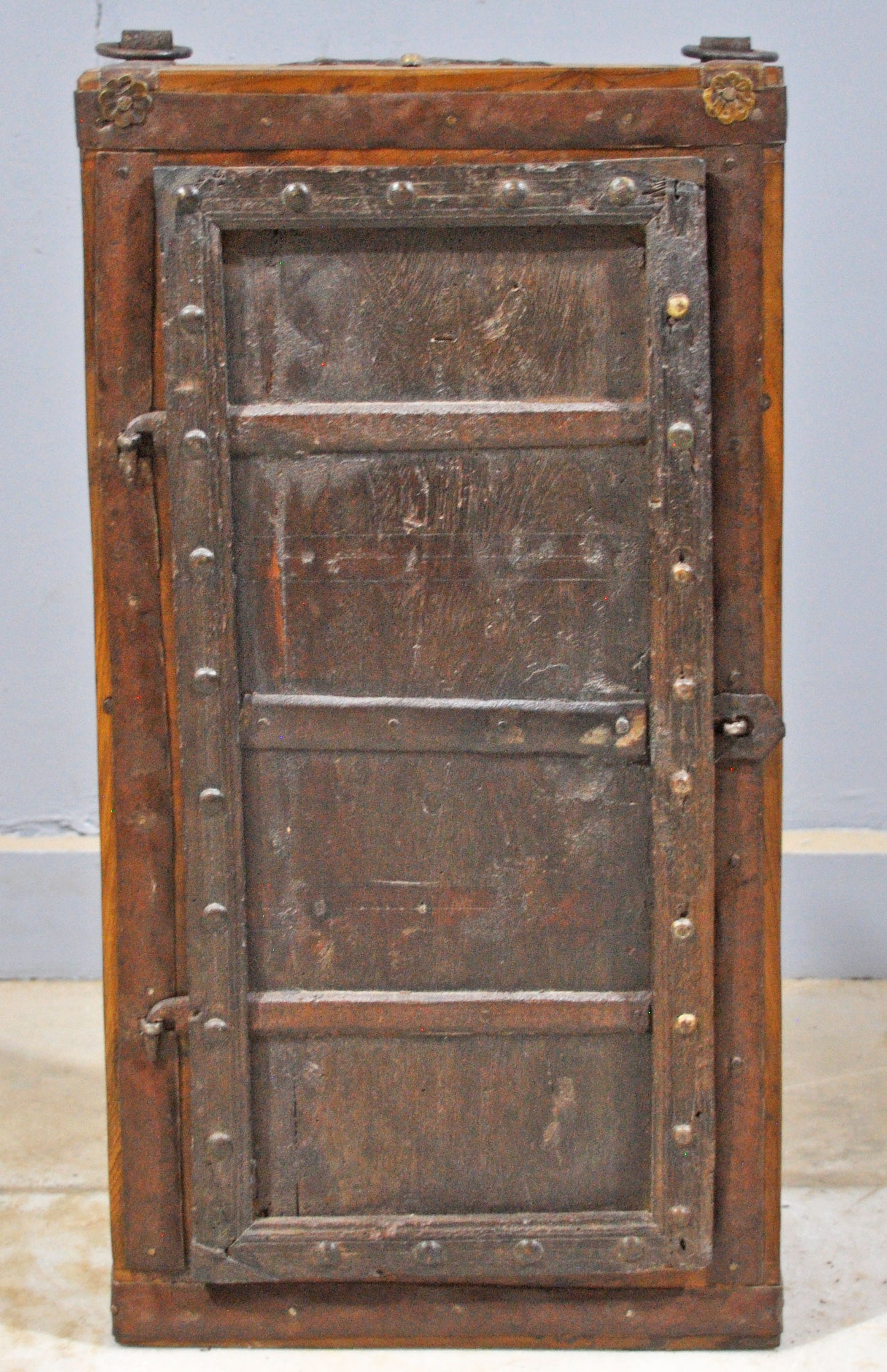 Antique Wooden Wall Hanging Small Cabinet Original Old Hand Crafted
