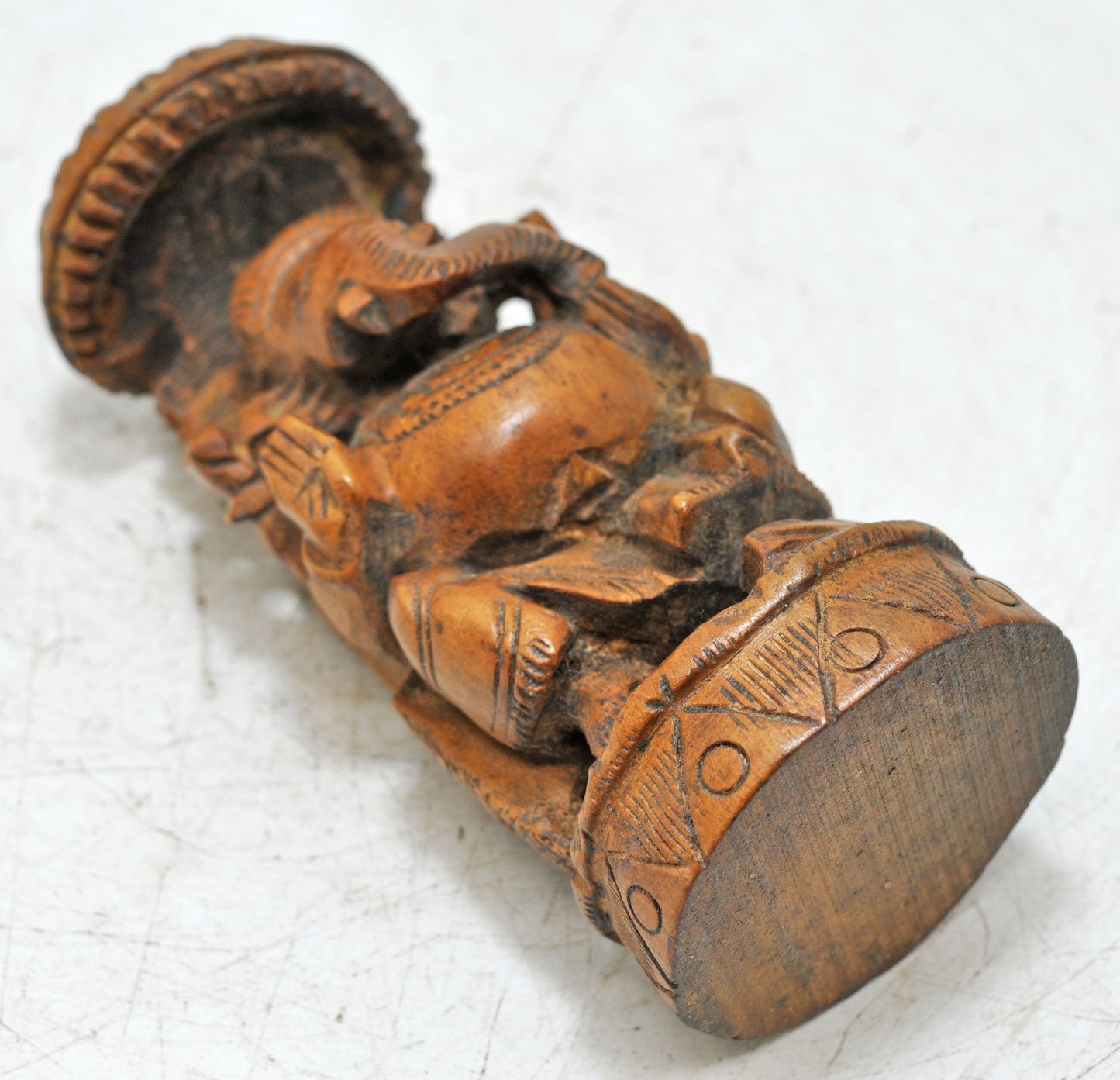 Antique Wooden God Ganesha Idol Figurine Original Old Very Fine Hand Carved
