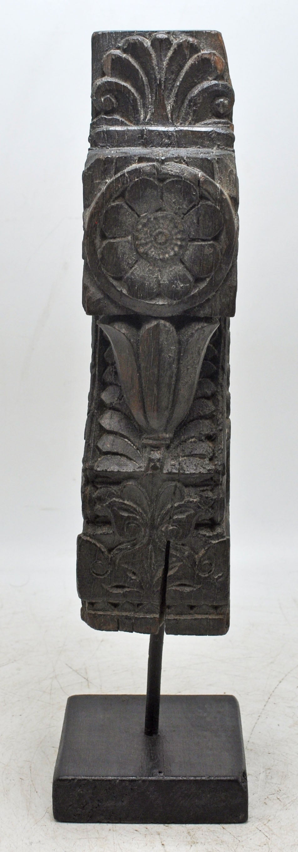Antique Wooden Bracket Carving on Stand Original Old Fine Hand Carved