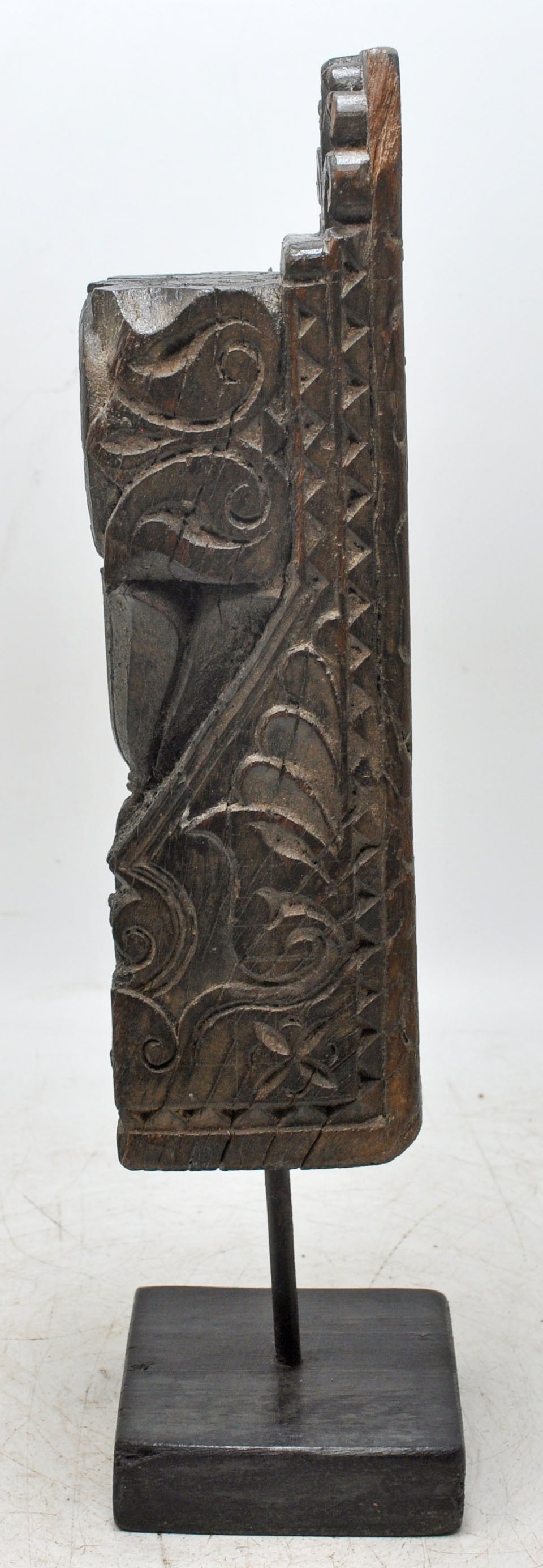 Antique Wooden Bracket Carving on Stand Original Old Fine Hand Carved