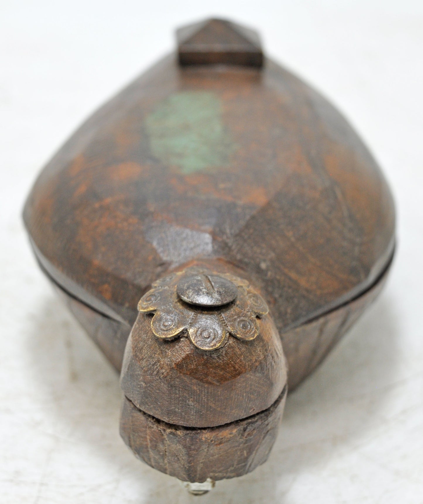 Antique Wooden Kitchenware Spice Box Original Old Hand Carved
