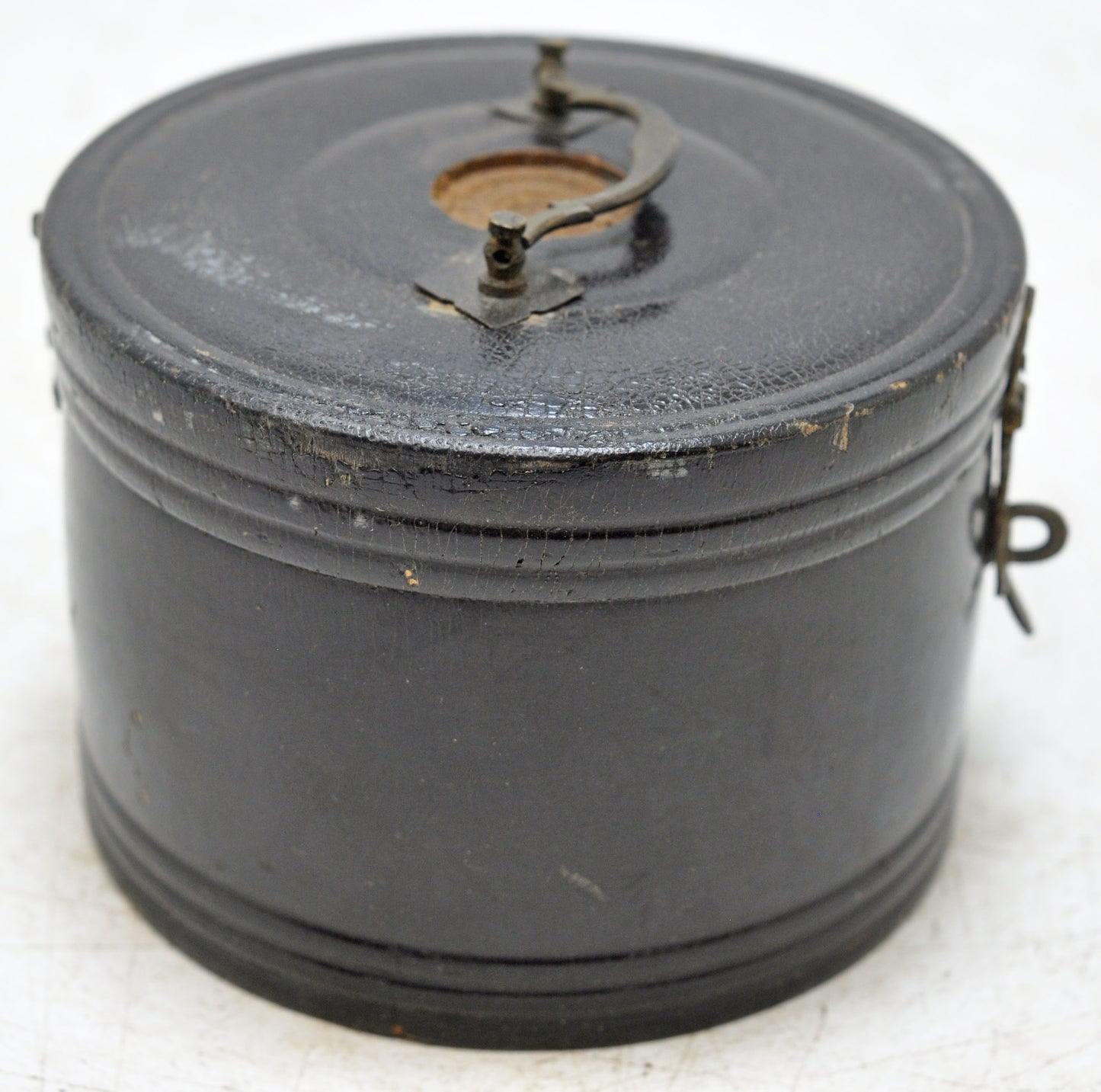 Antique Wooden Kum Kum Powder Tika Box Original Old Carved Lacquer Painted