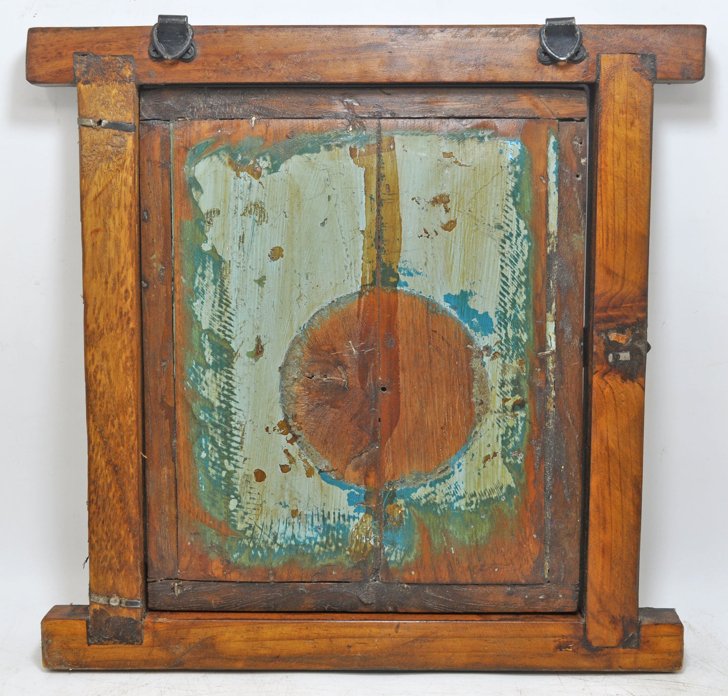 Antique Wooden Wall Décor Window Panel Frame Original Old Hand Crafted