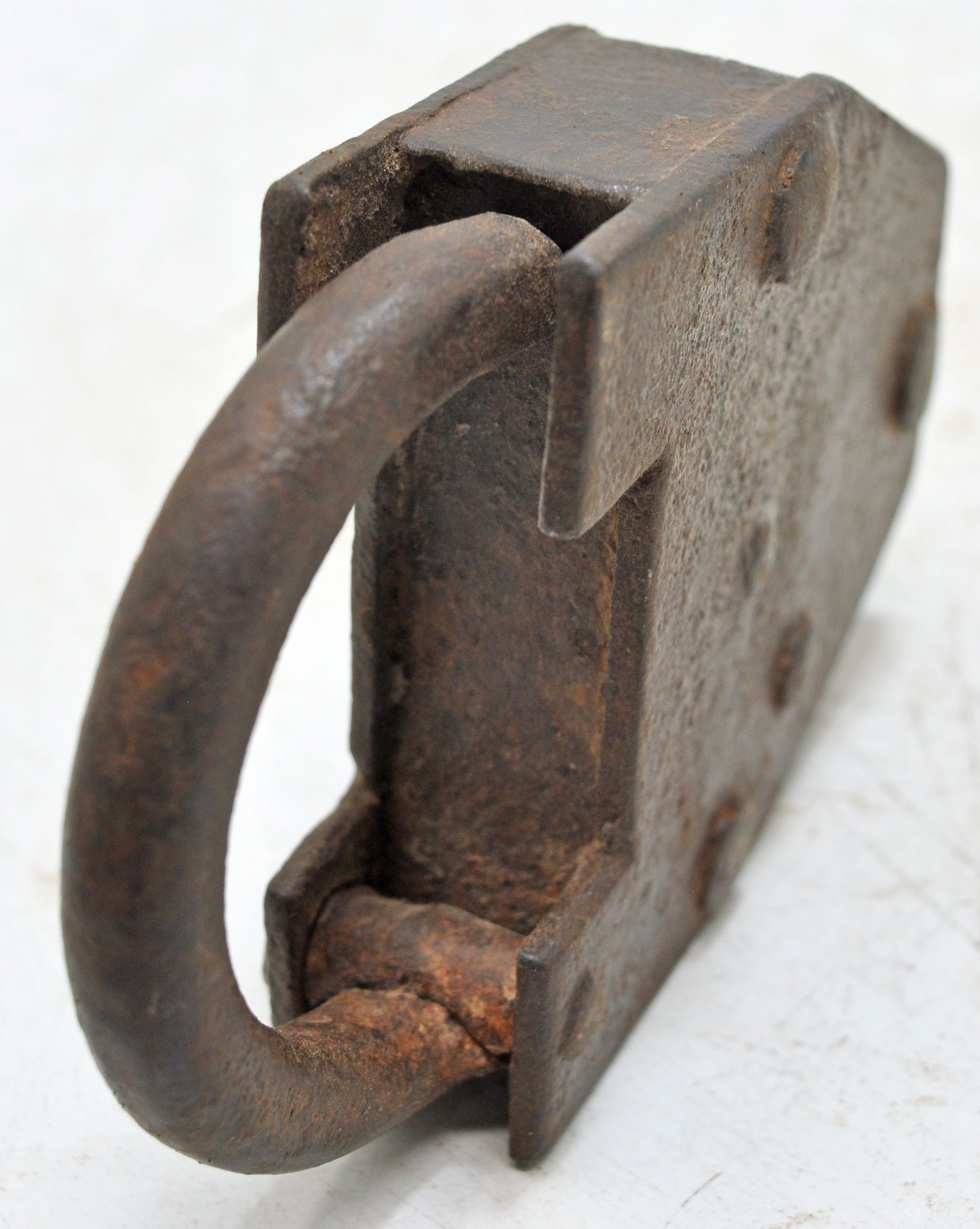 Antique Iron Large Size Pad Lock With Key Original Old Hand Crafted Working